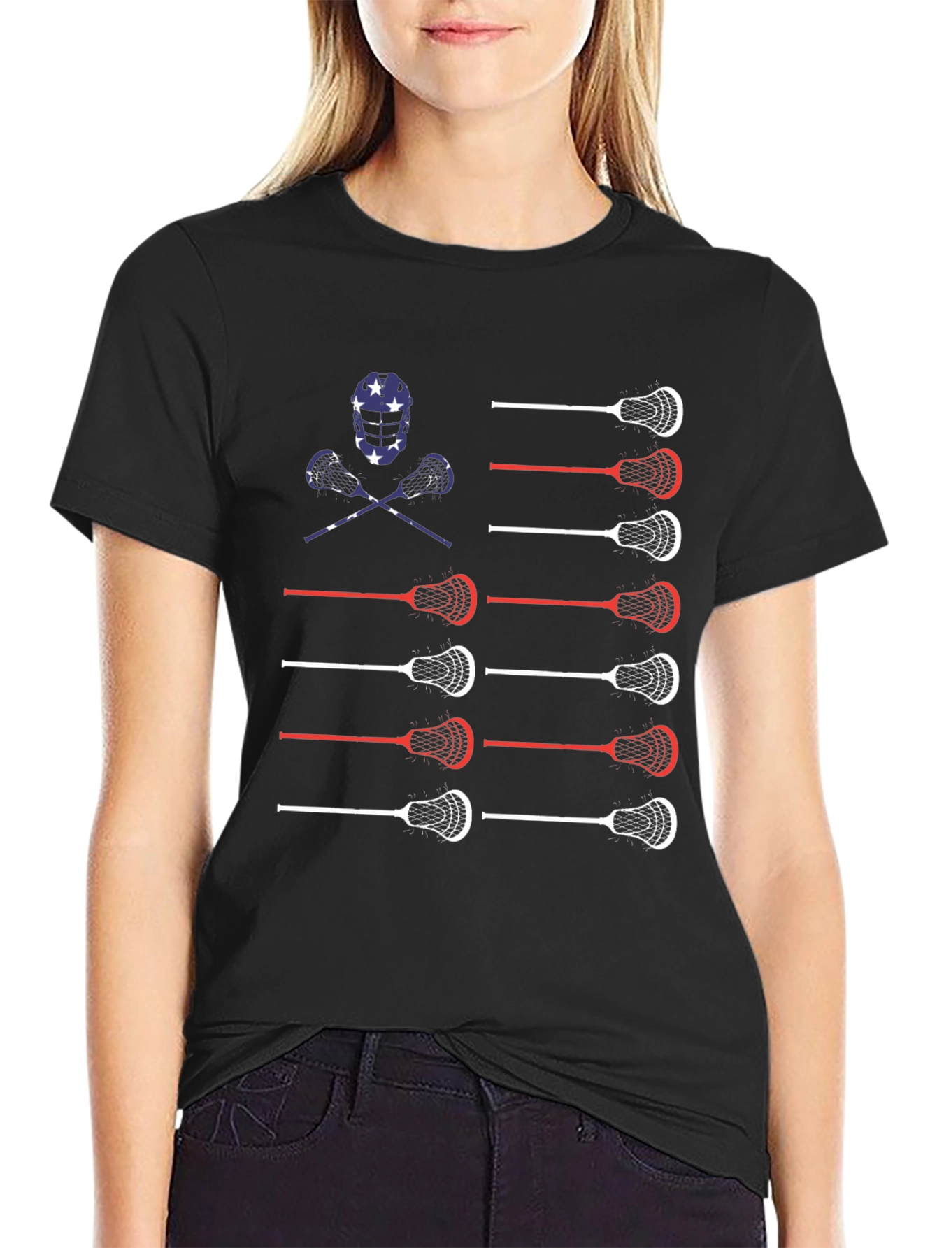 Lacrosse American Flag T-Shirt