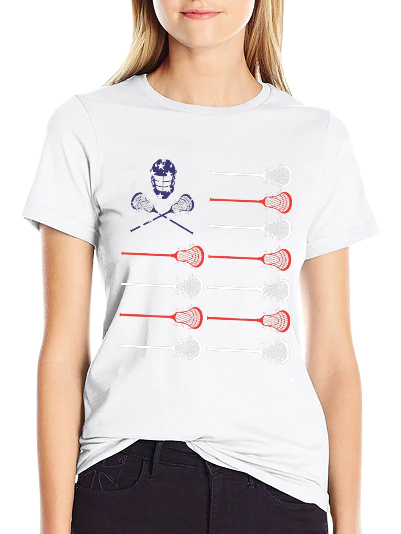 Lacrosse American Flag T-Shirt