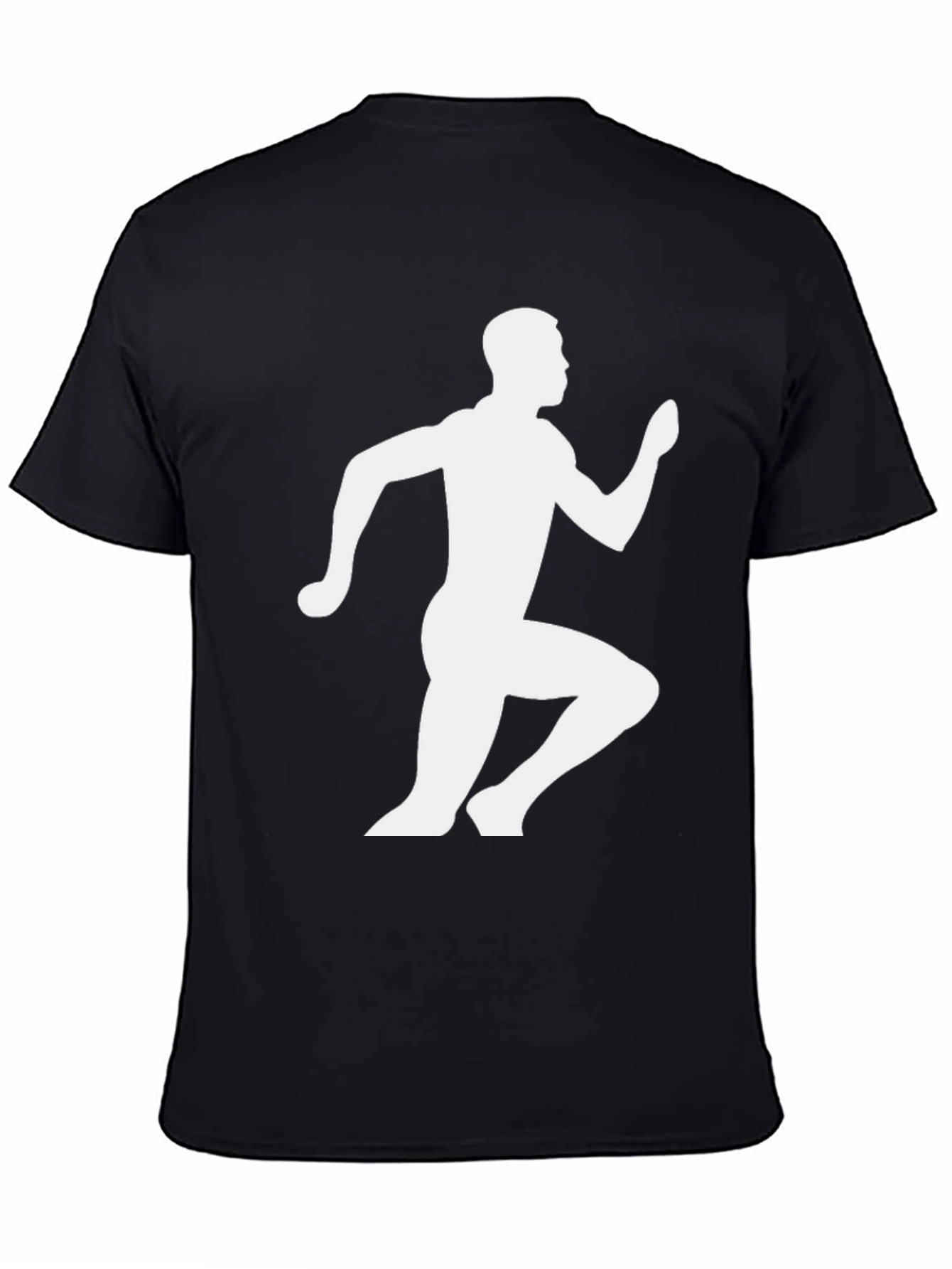 Mens Running Graphic T-Shirt - Black