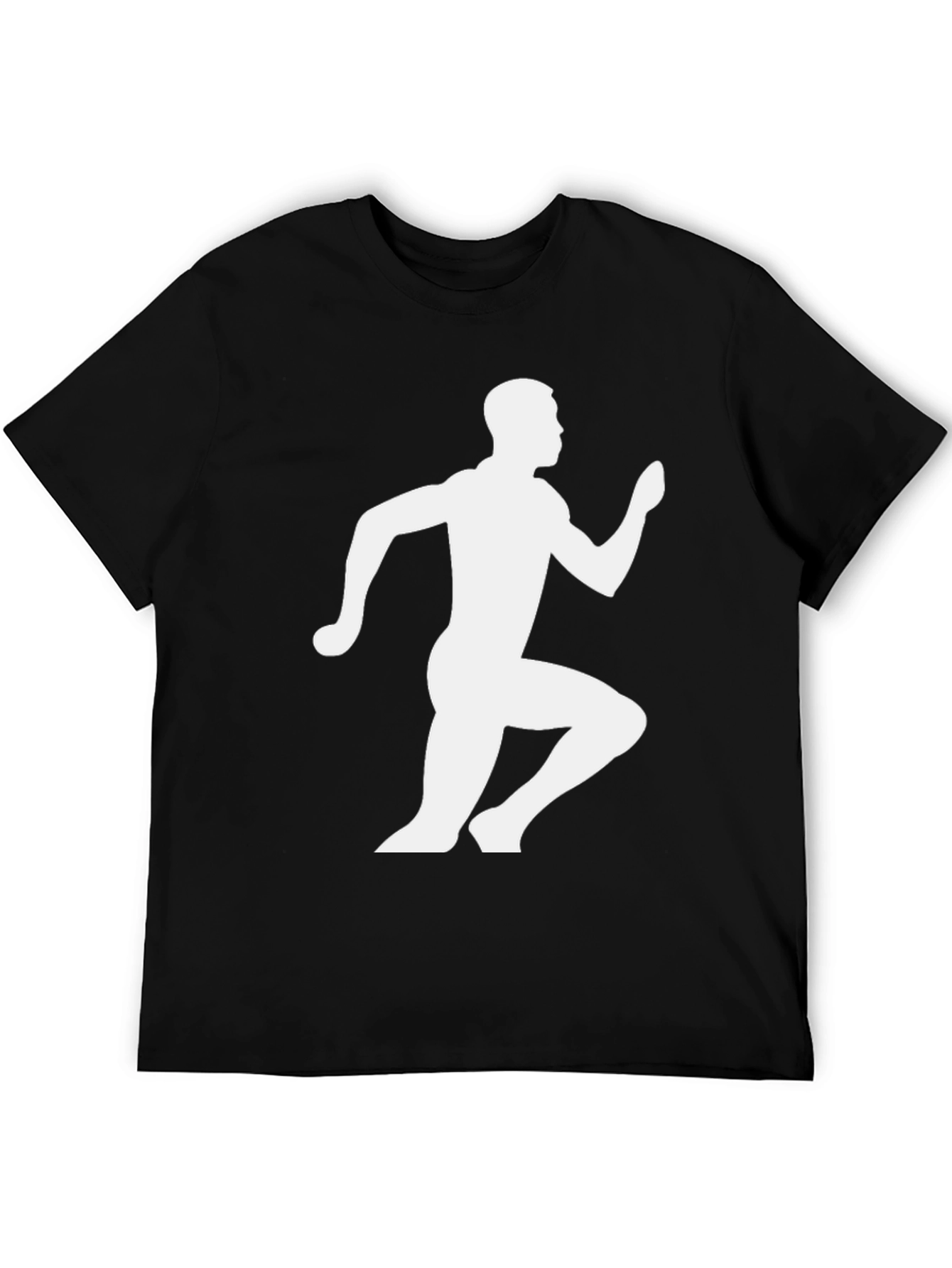 Mens Running Graphic T-Shirt - Black