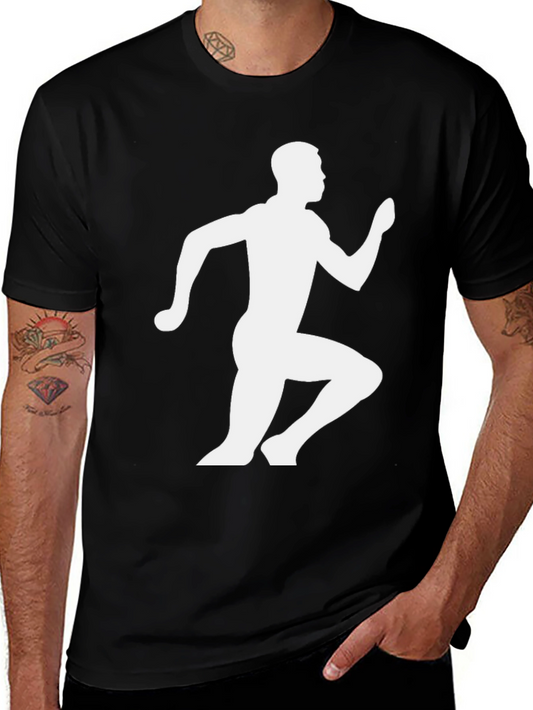 Mens Running Graphic T-Shirt - Black