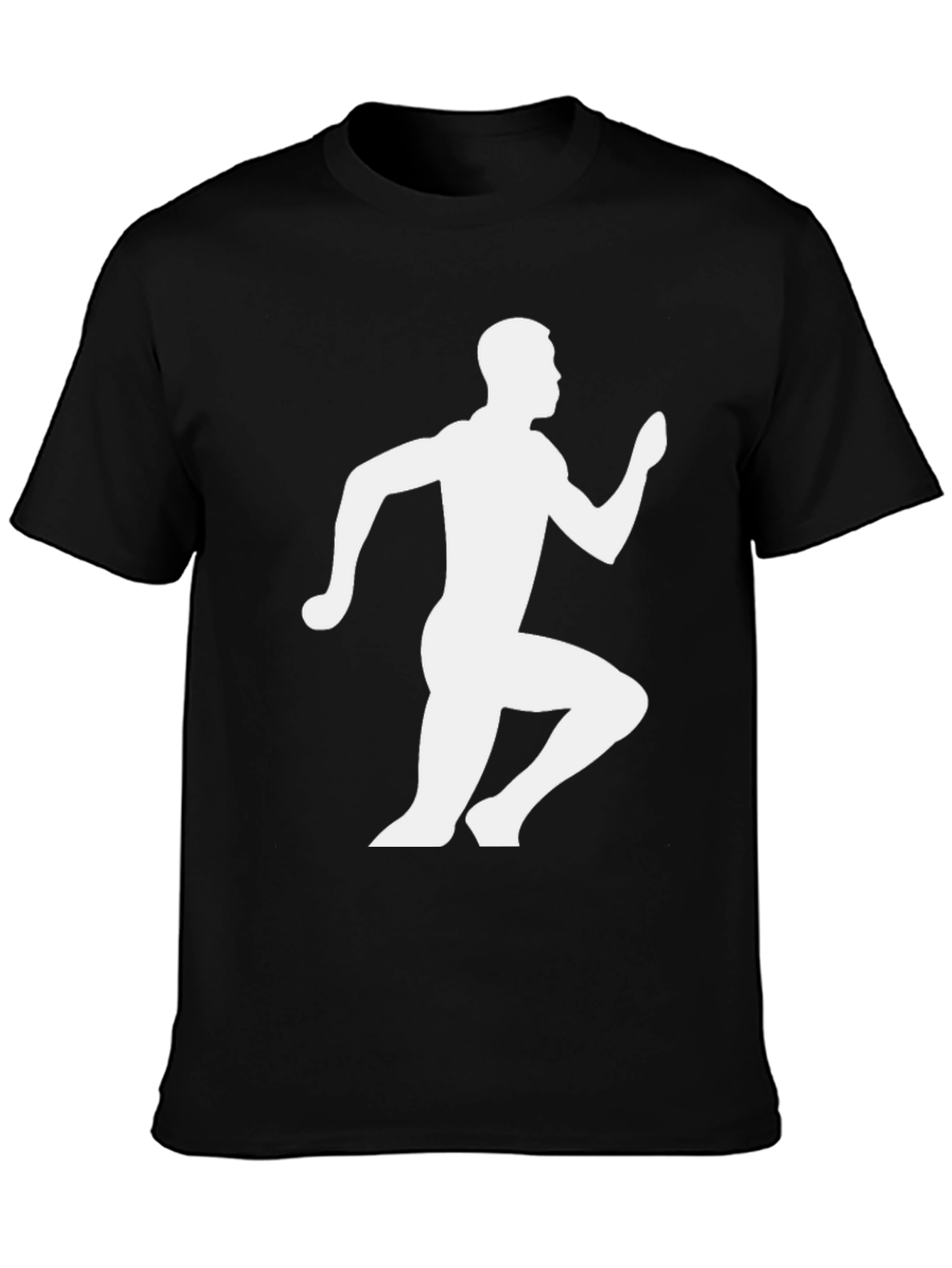Mens Running Graphic T-Shirt - Black