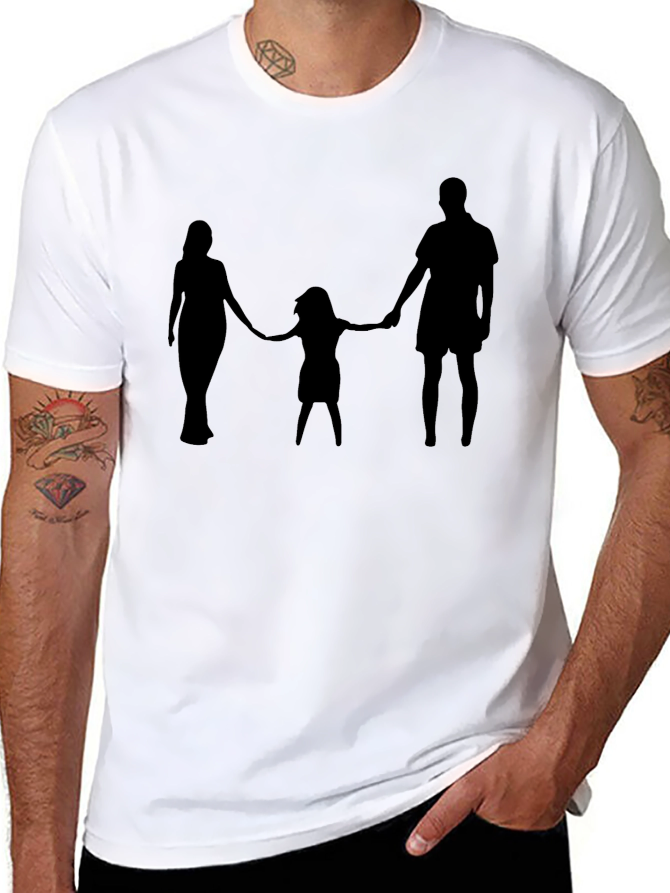 Family Silhouette Tee - Black