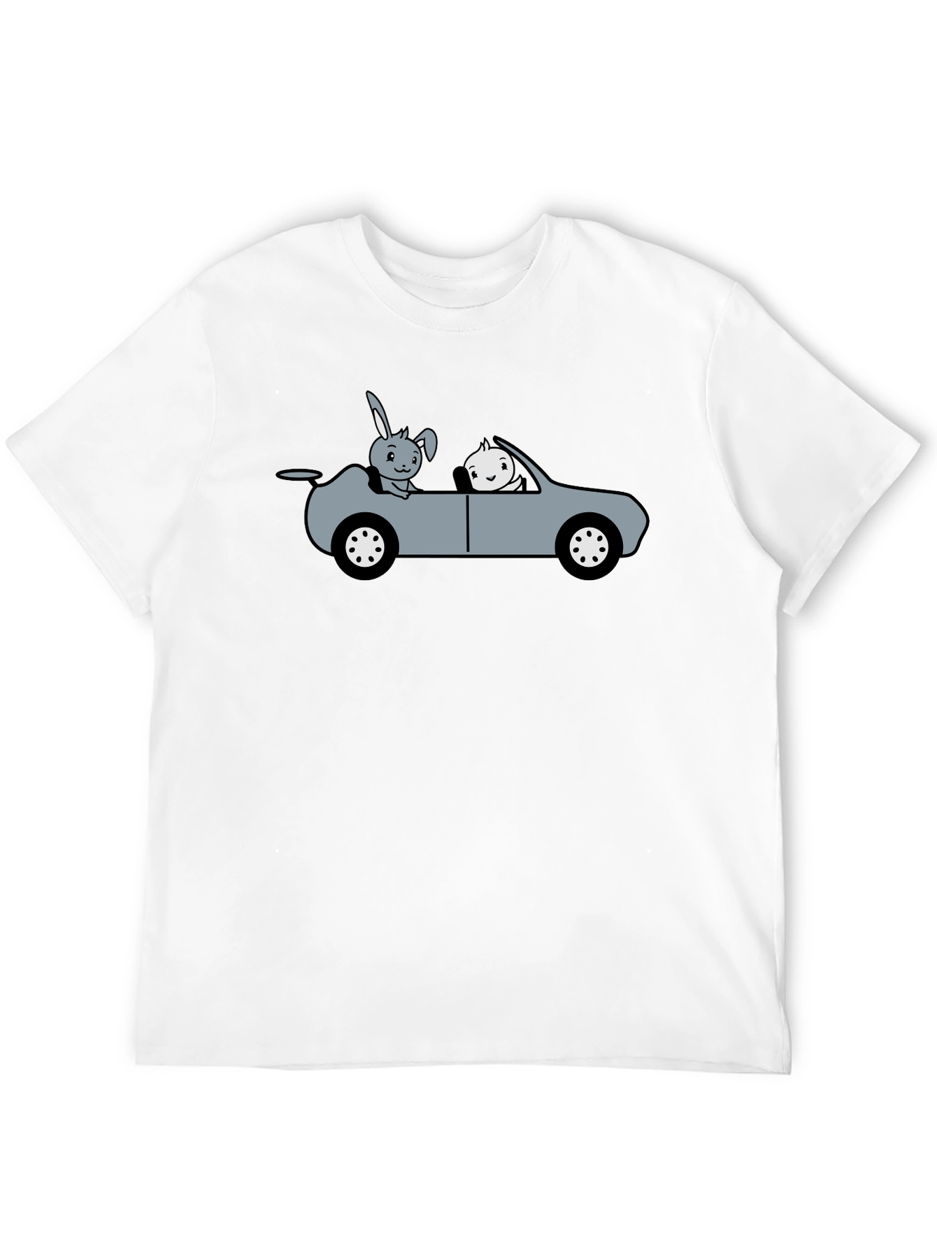 Cute Cartoon Animal Car Ride Graphic T-Shirt