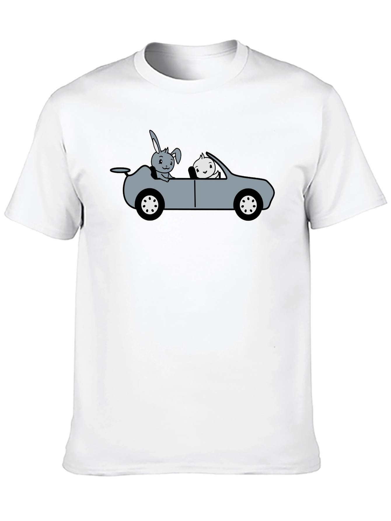 Cute Cartoon Animal Car Ride Graphic T-Shirt