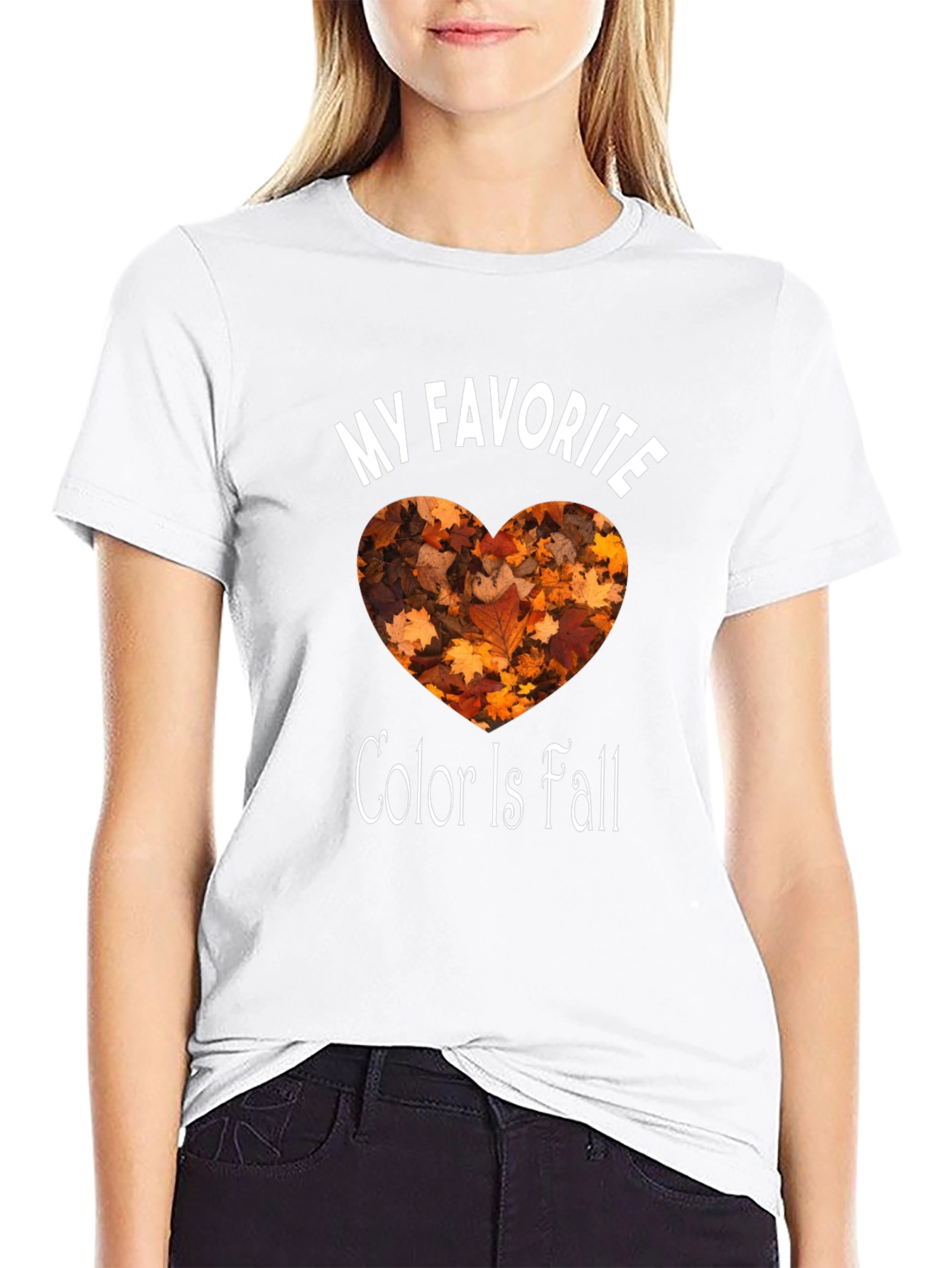 Fall Foliage Heart Graphic Tee