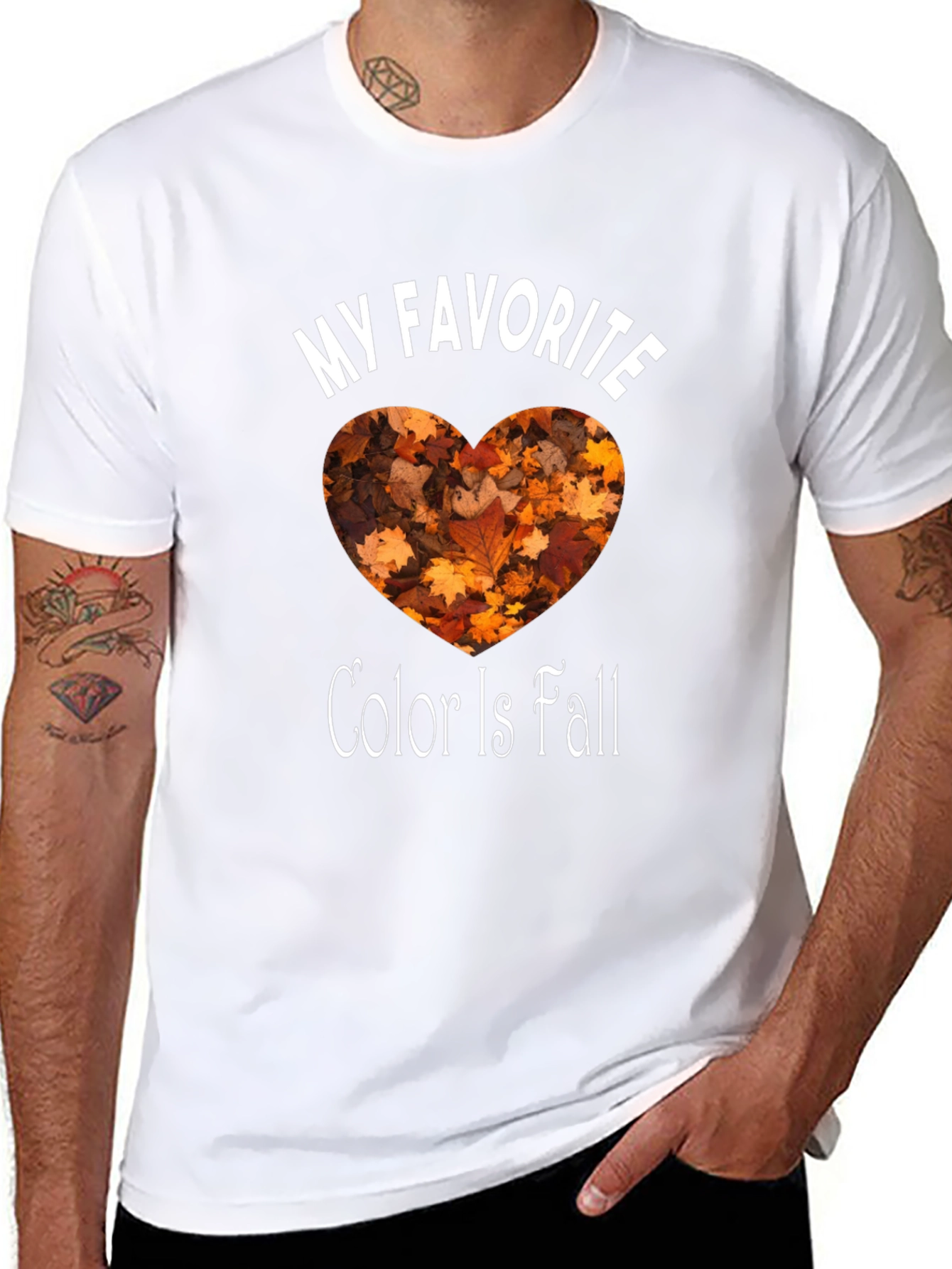 Fall Foliage Heart Graphic Tee