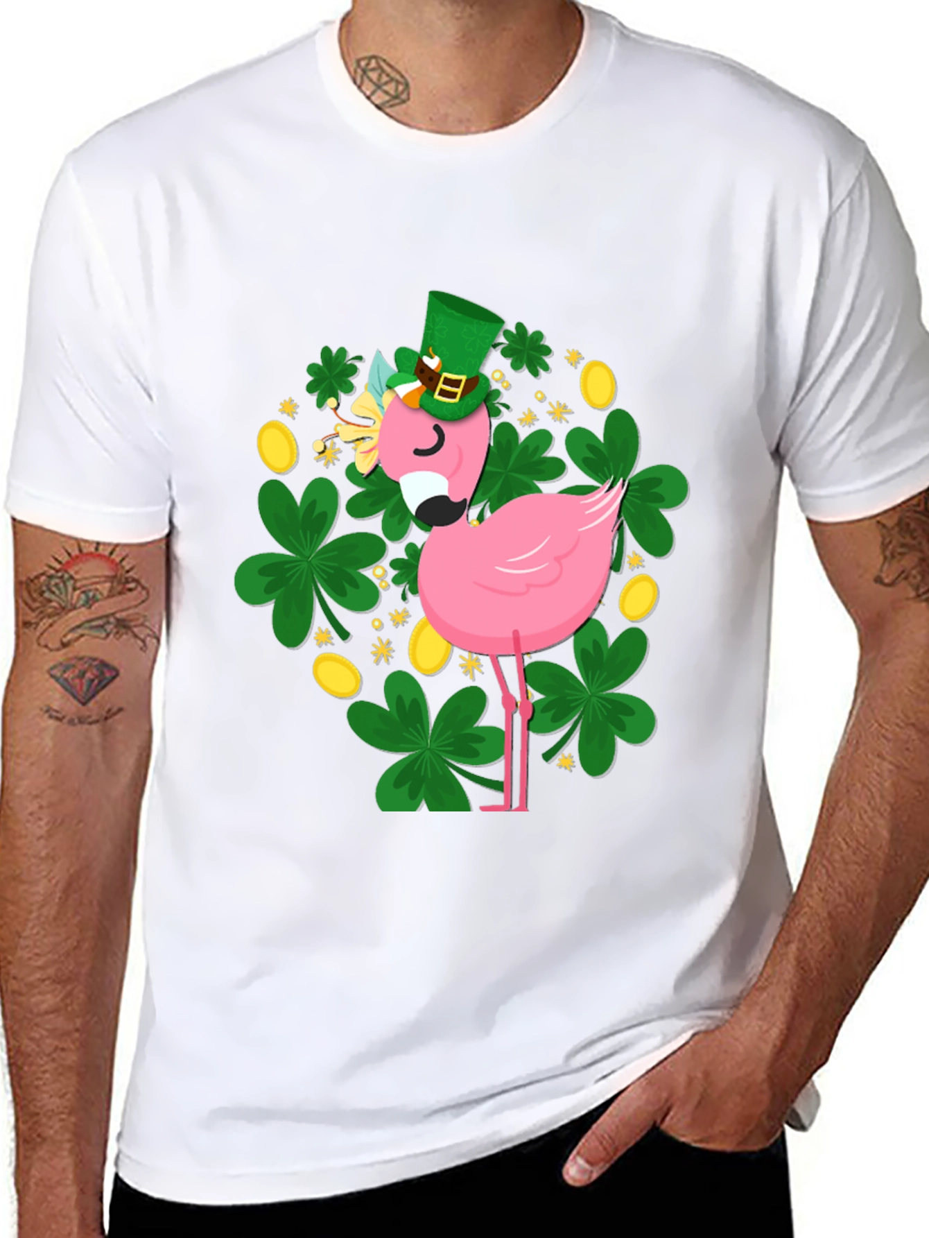St. Patricks Day Flamingo T-Shirt