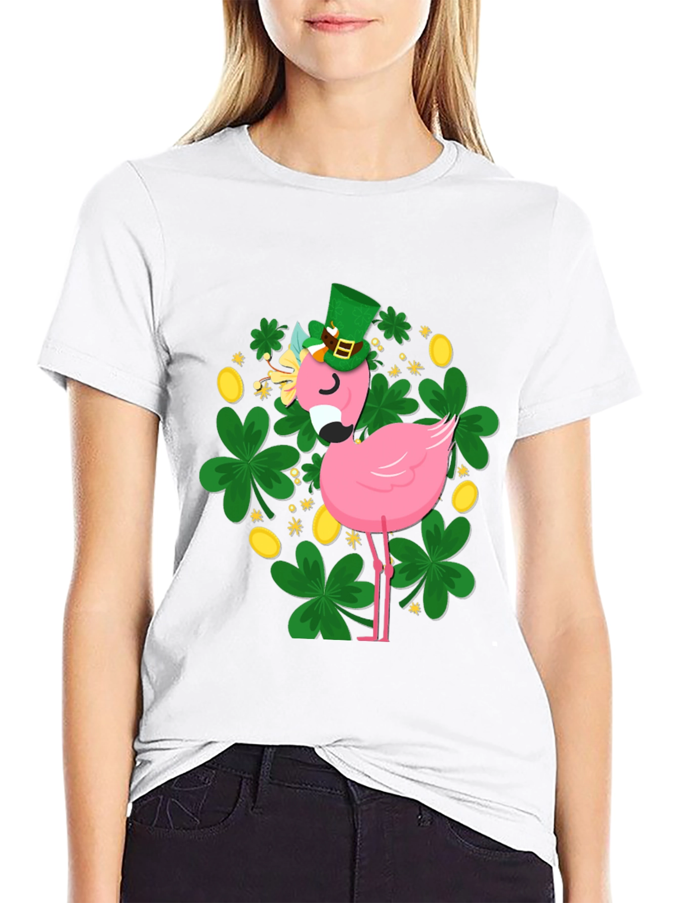 St. Patricks Day Flamingo T-Shirt