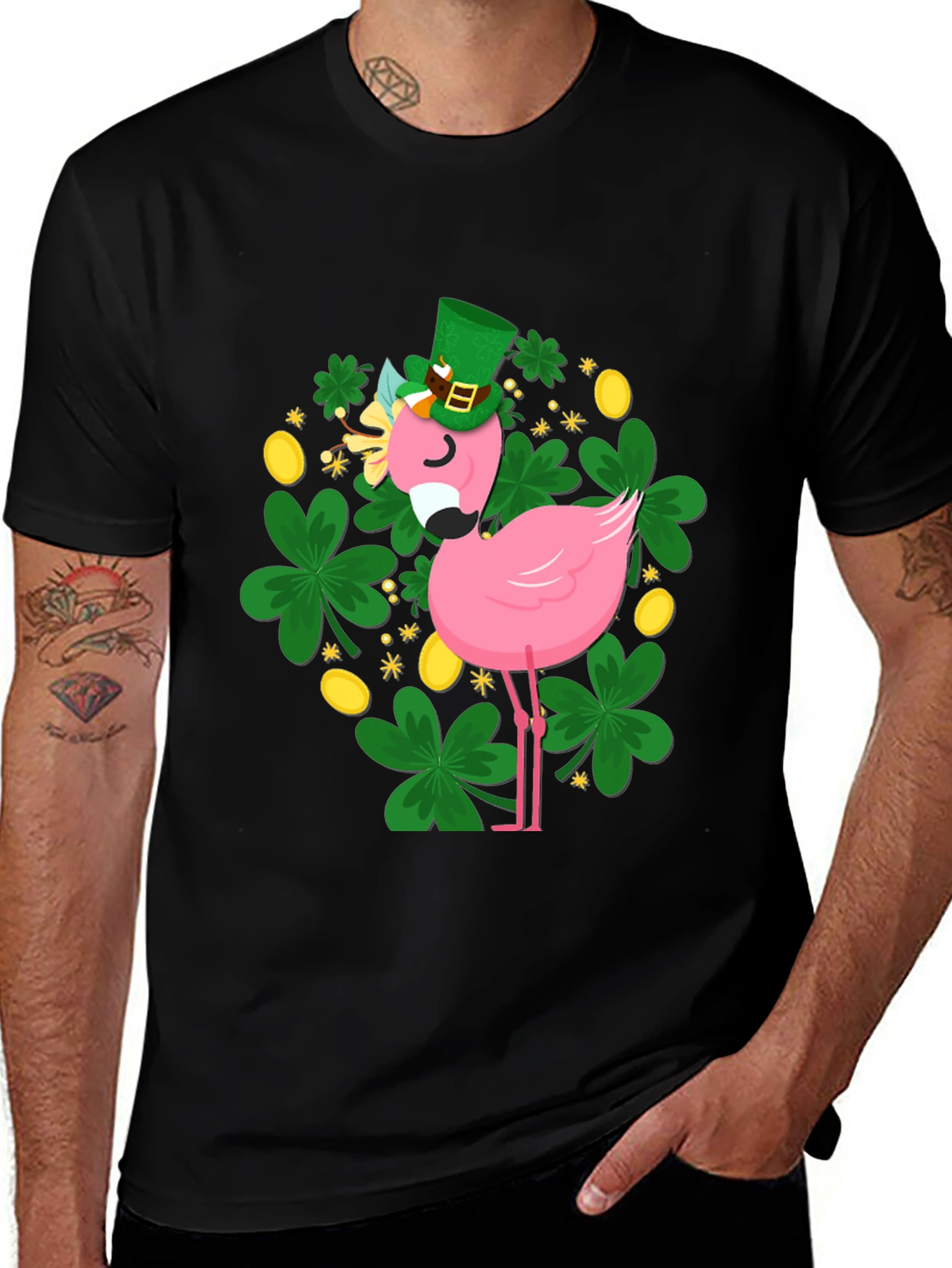 St. Patricks Day Flamingo T-Shirt