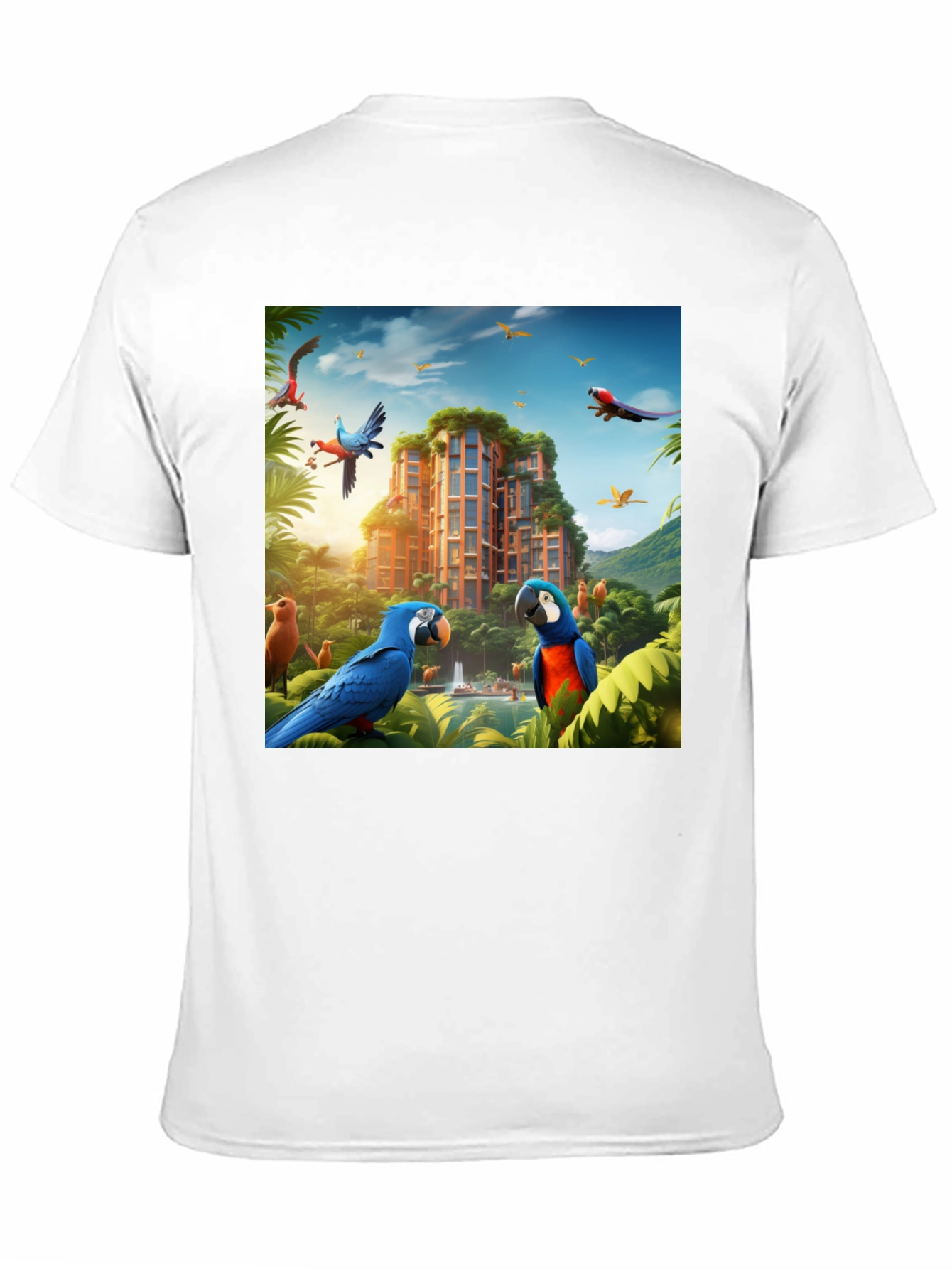 Tropical Paradise T-Shirt - Parrot Design