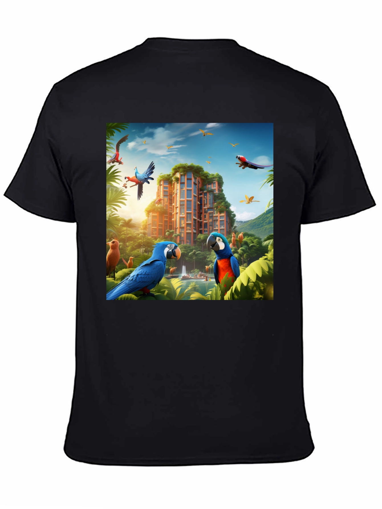 Tropical Paradise T-Shirt - Parrot Design