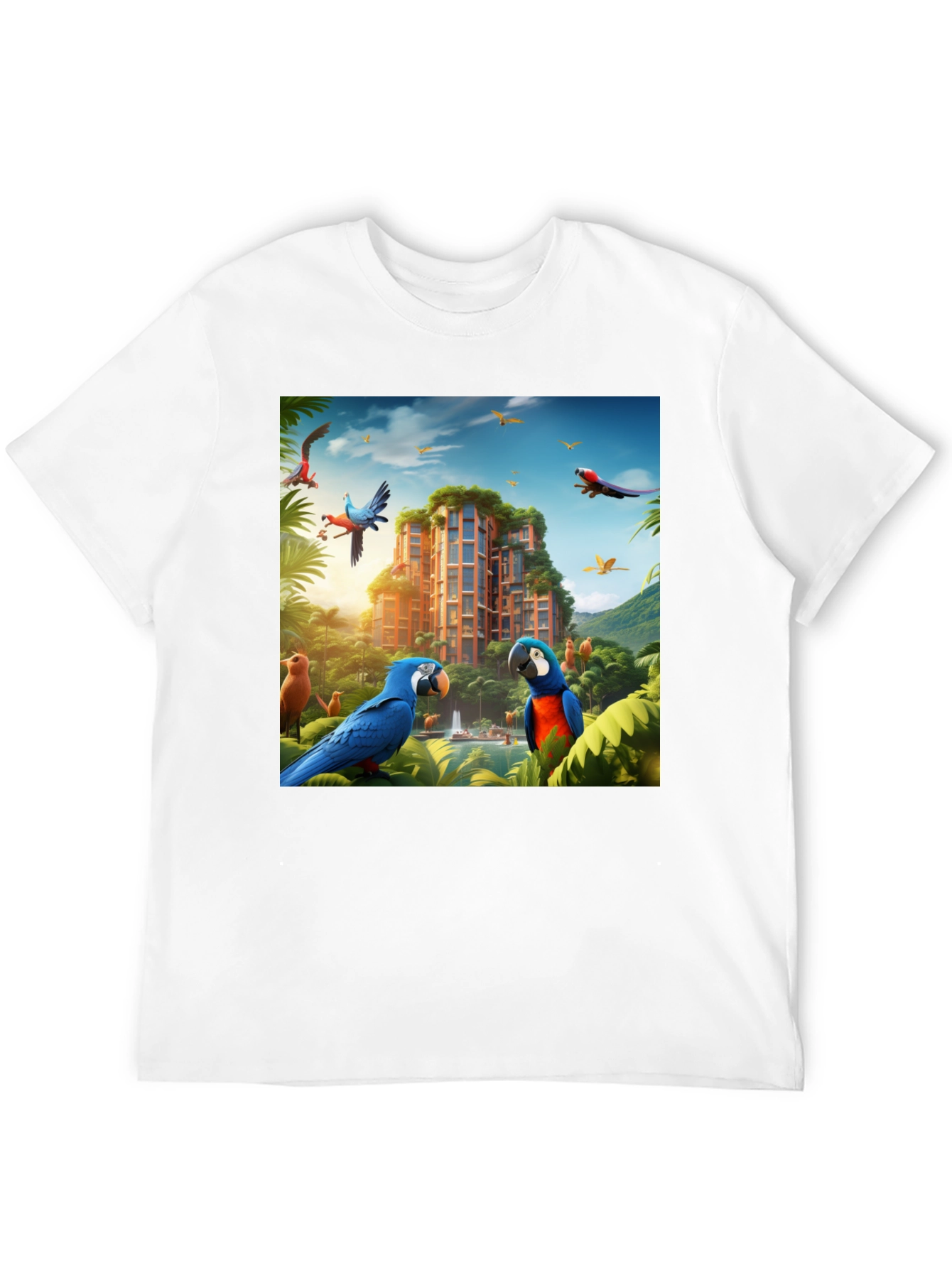 Tropical Paradise T-Shirt - Parrot Design