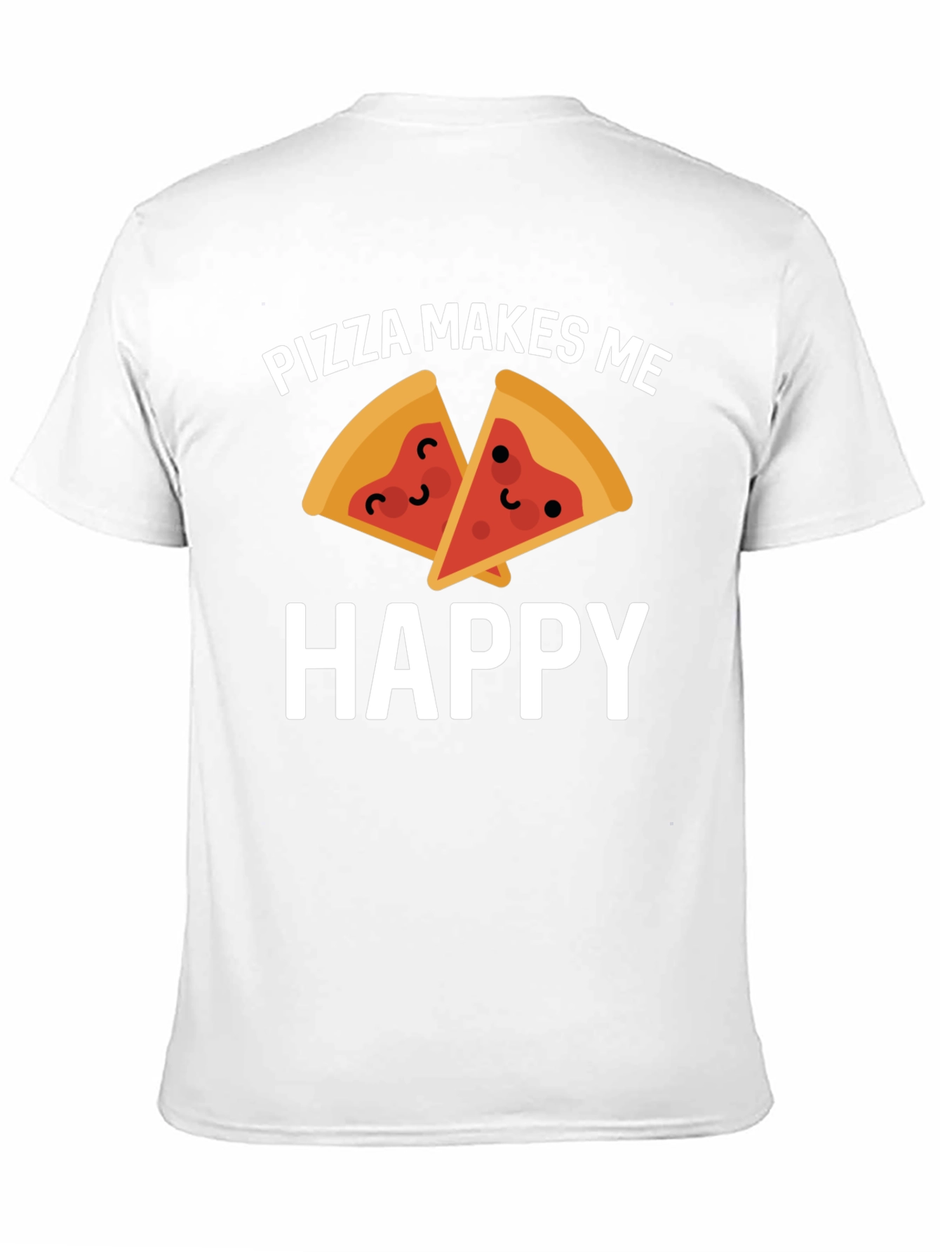 Pizza Makes Me Happy Graphic T-Shirt
