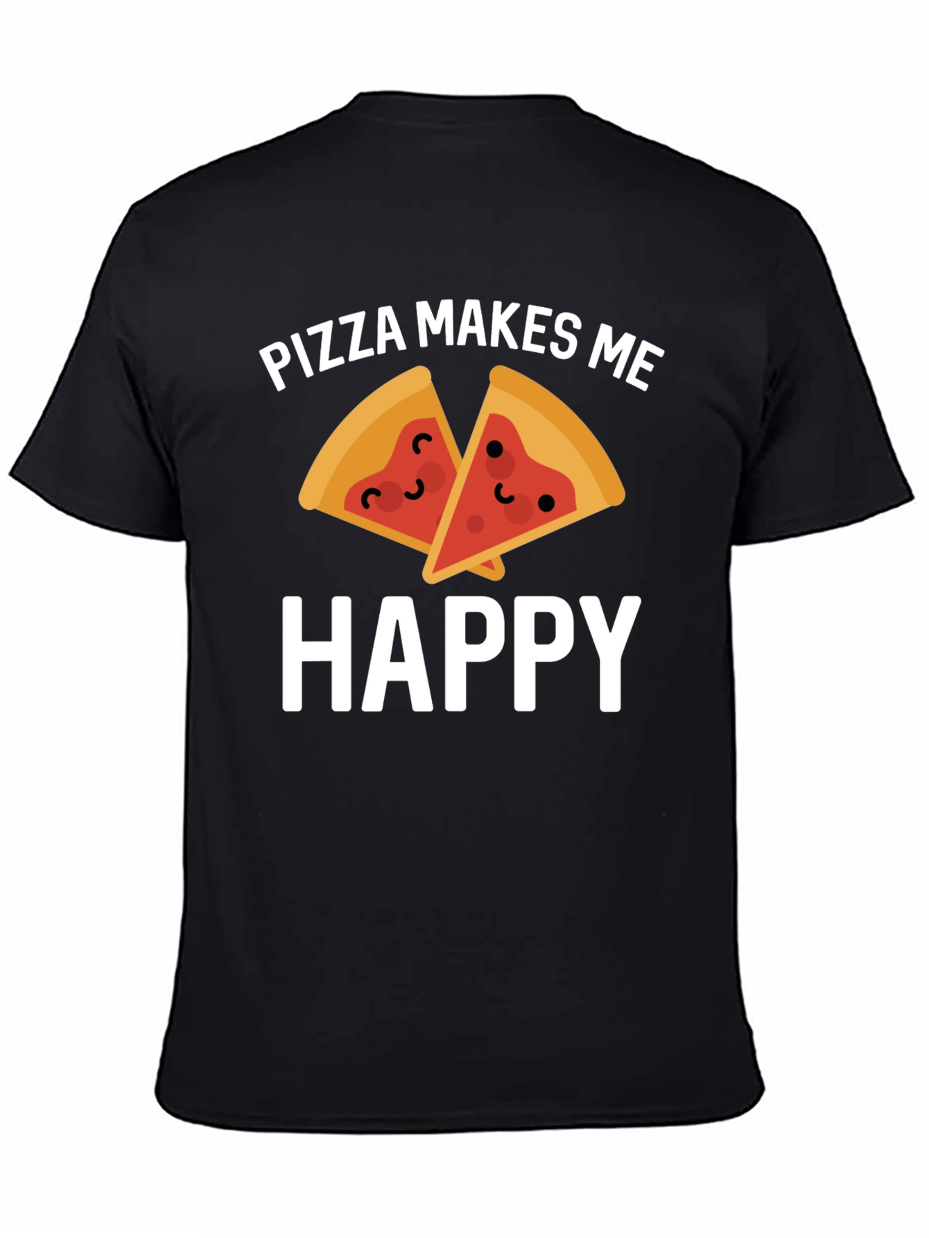 Pizza Makes Me Happy Graphic T-Shirt