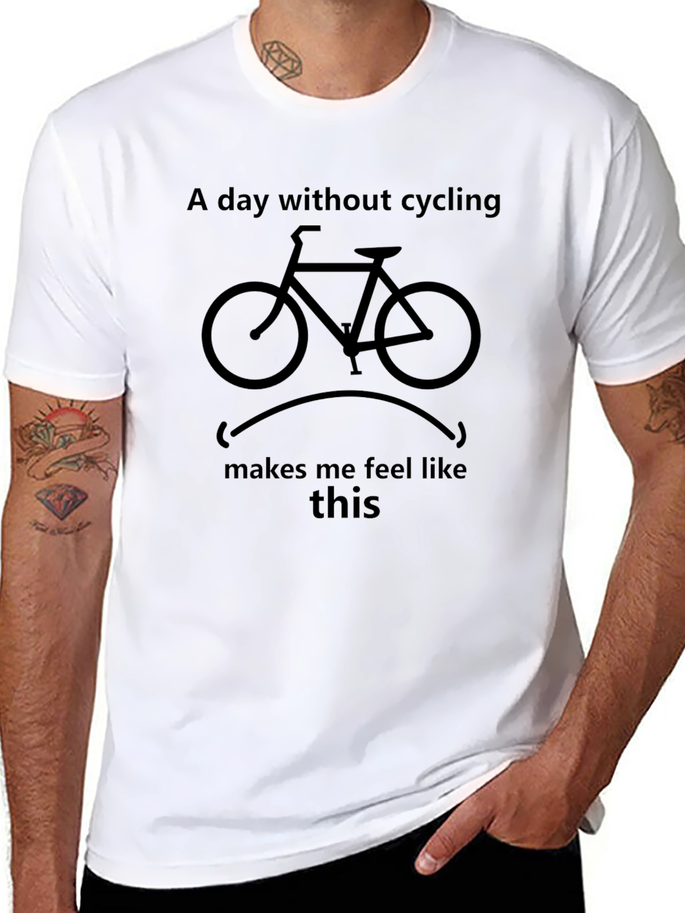 Cycling T-Shirt - A Day Without Cycling Design