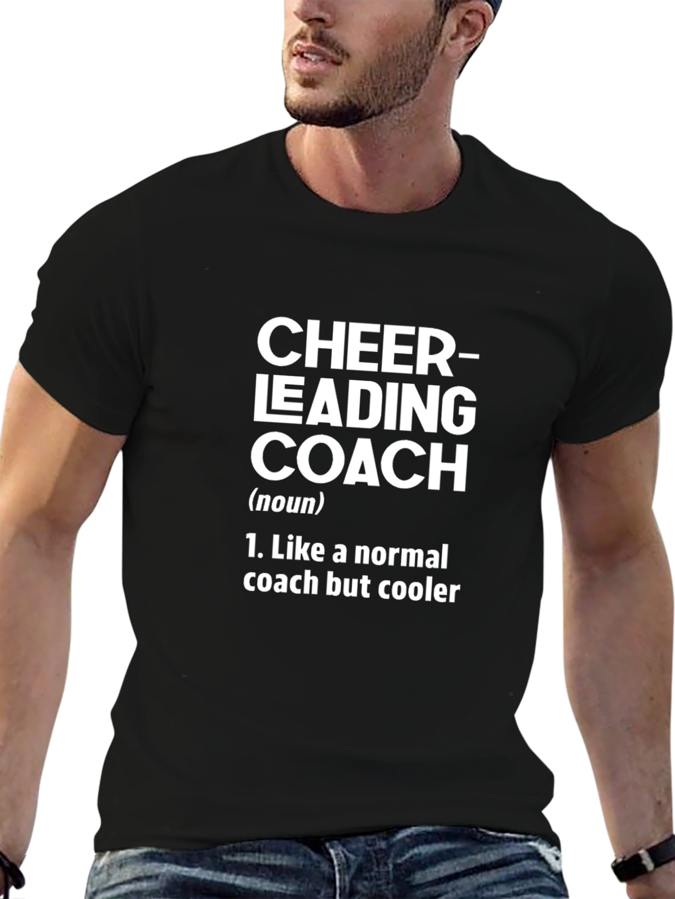 Cheerleading Coach Definition Black T-Shirt