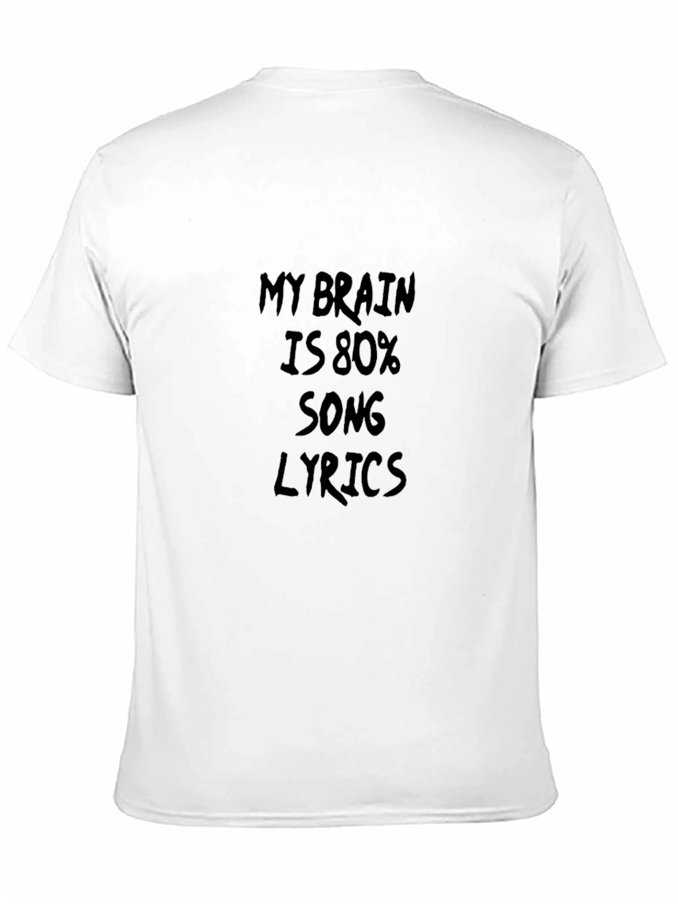 My Brain is 80% Song Lyrics Black Tee