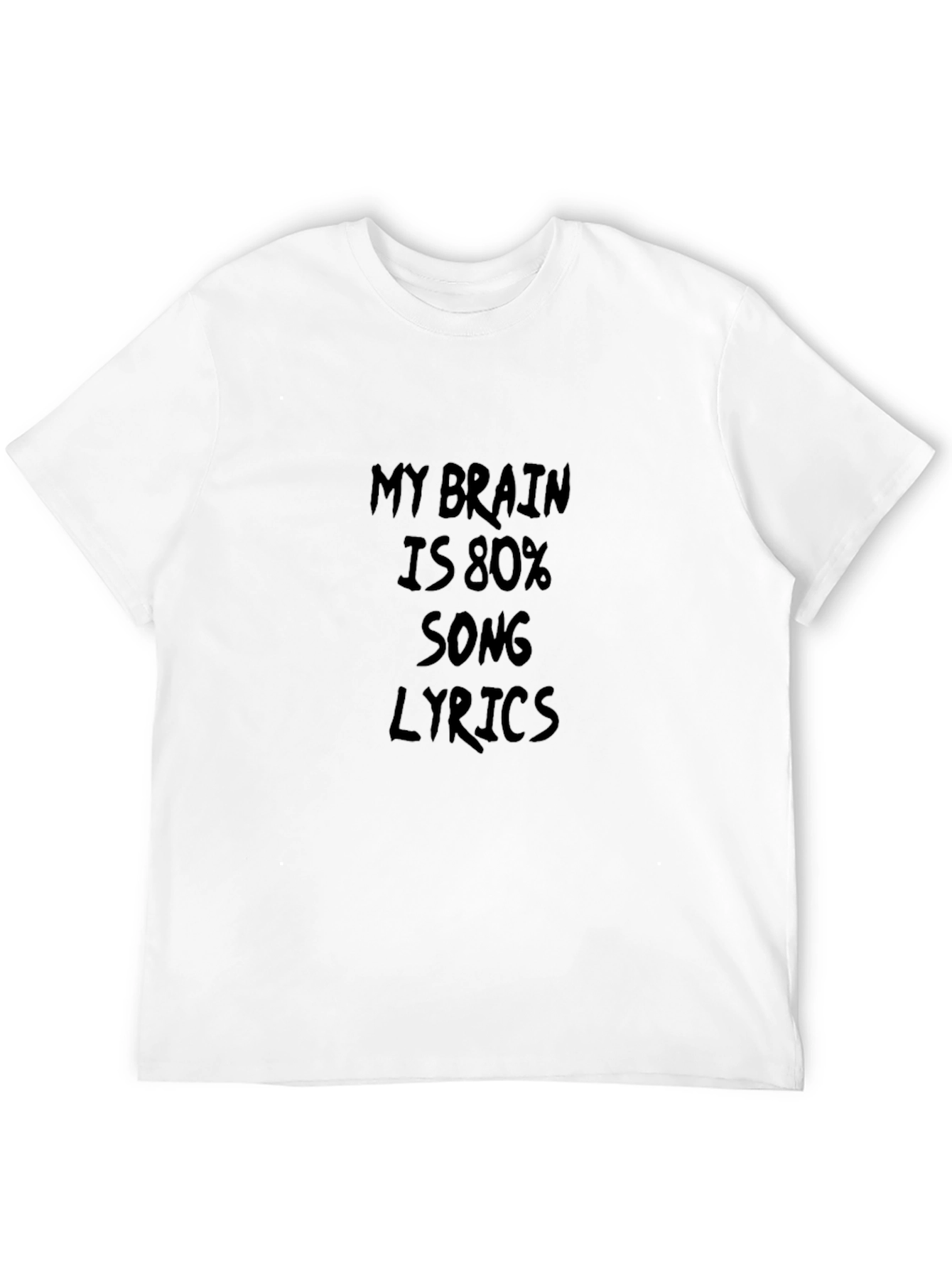 My Brain is 80% Song Lyrics Black Tee