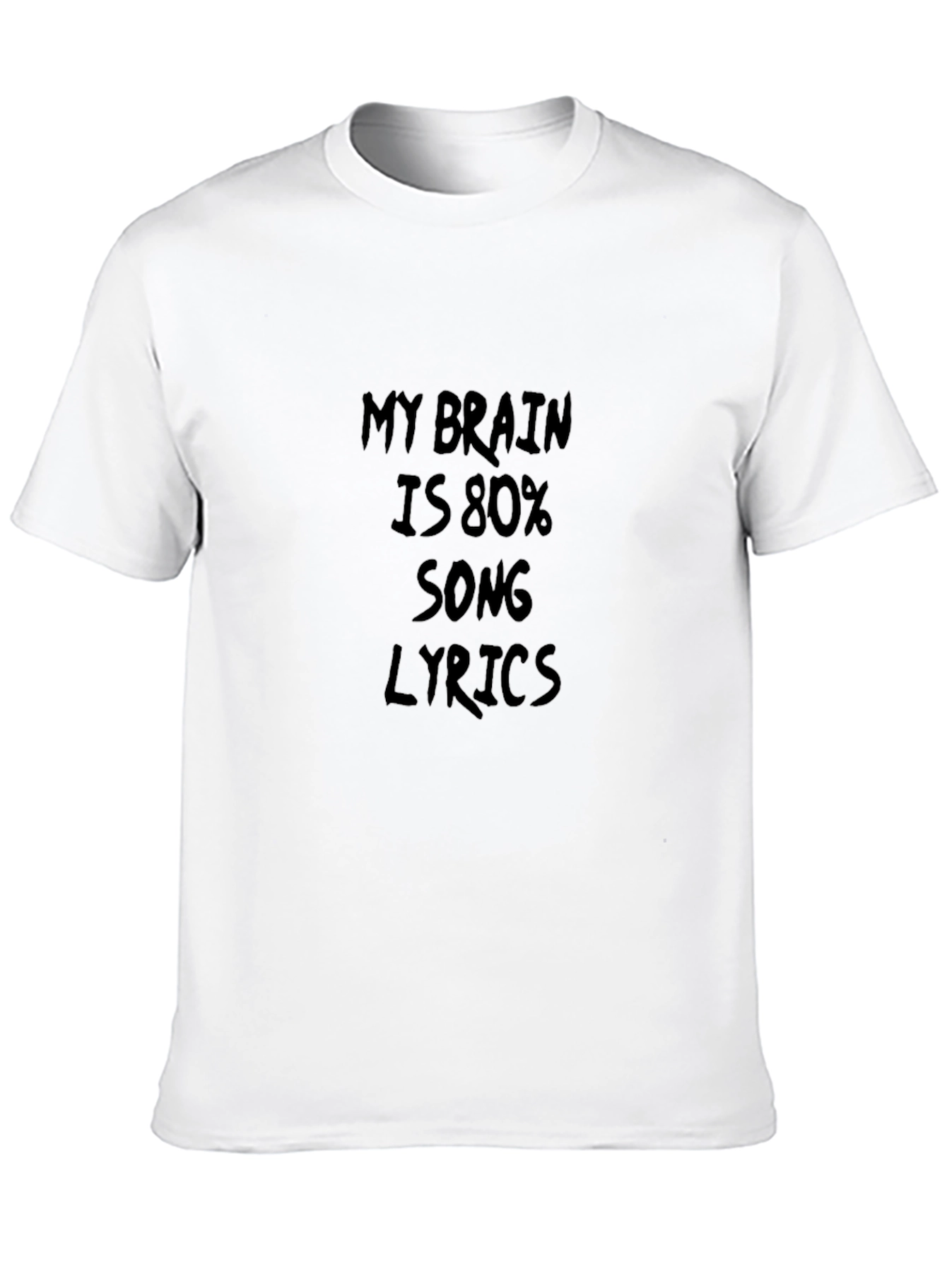 My Brain is 80% Song Lyrics Black Tee