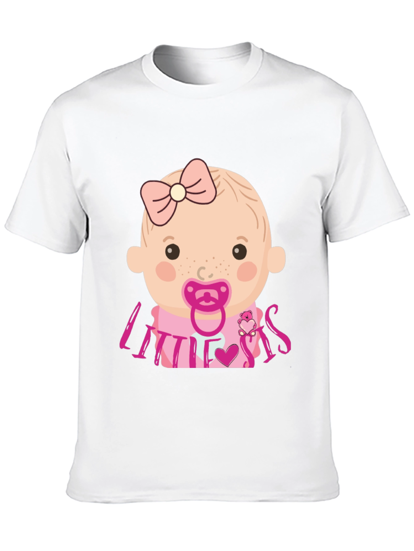 Little Sis Baby Graphic T-Shirt - Black