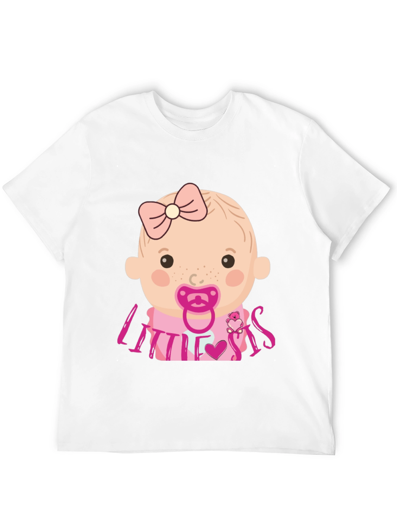 Little Sis Baby Graphic T-Shirt - Black