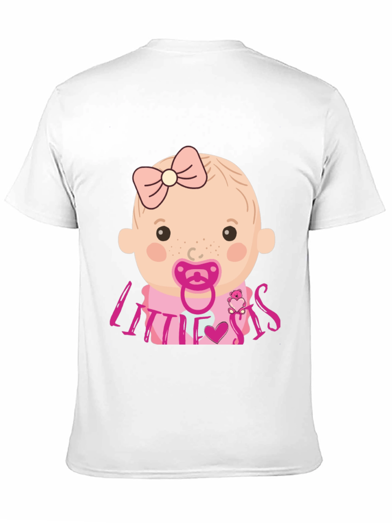Little Sis Baby Graphic T-Shirt - Black