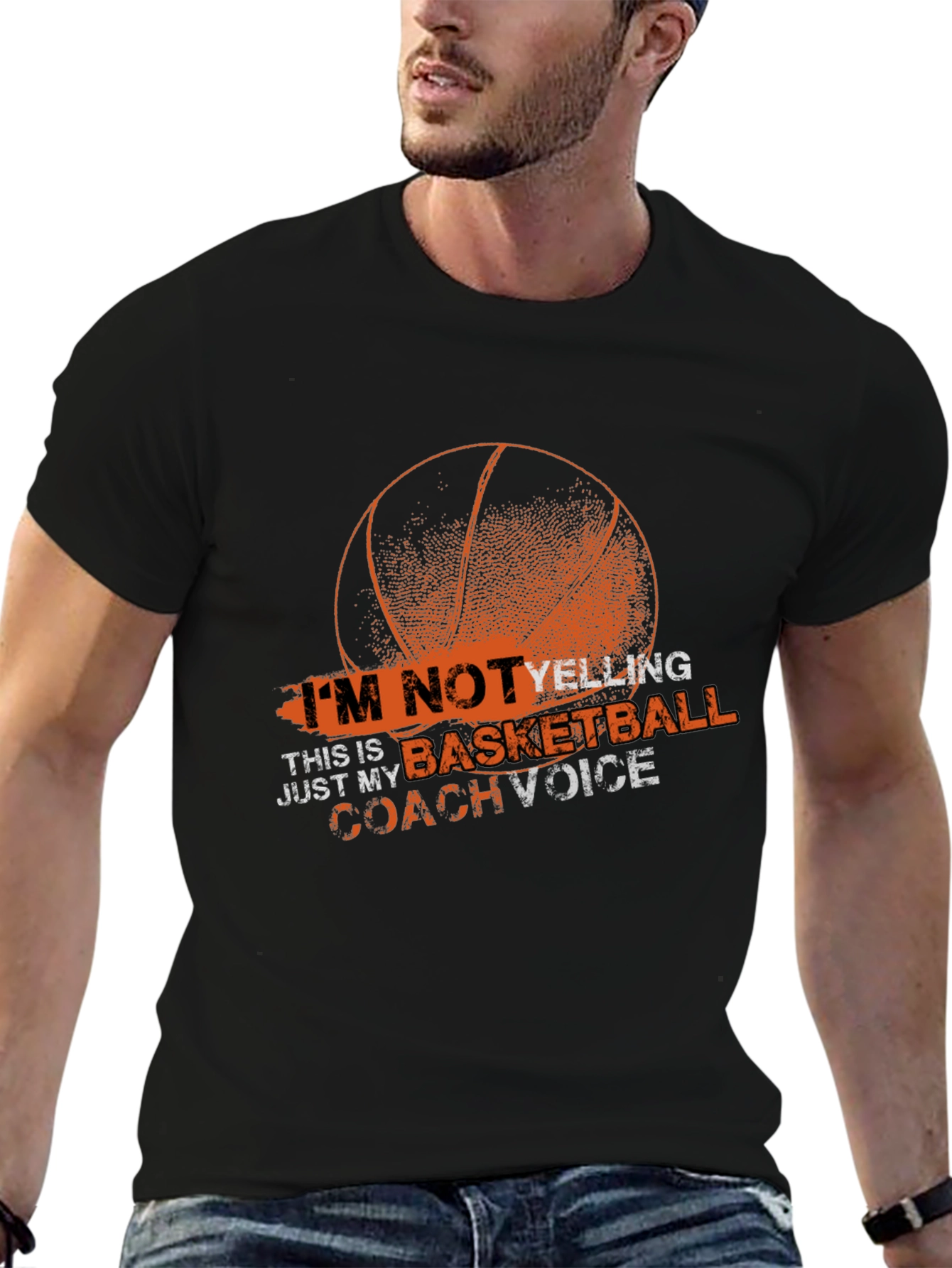 Basketball Coach Tee: Im Not Yelling!