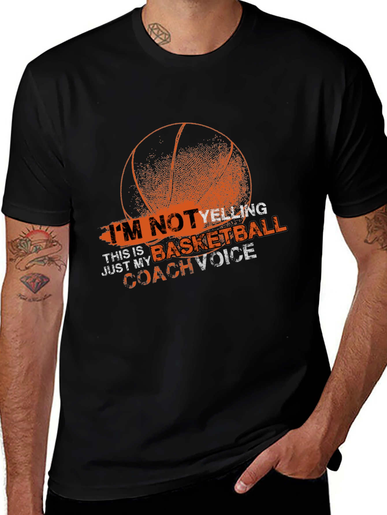 Basketball Coach Tee: Im Not Yelling!
