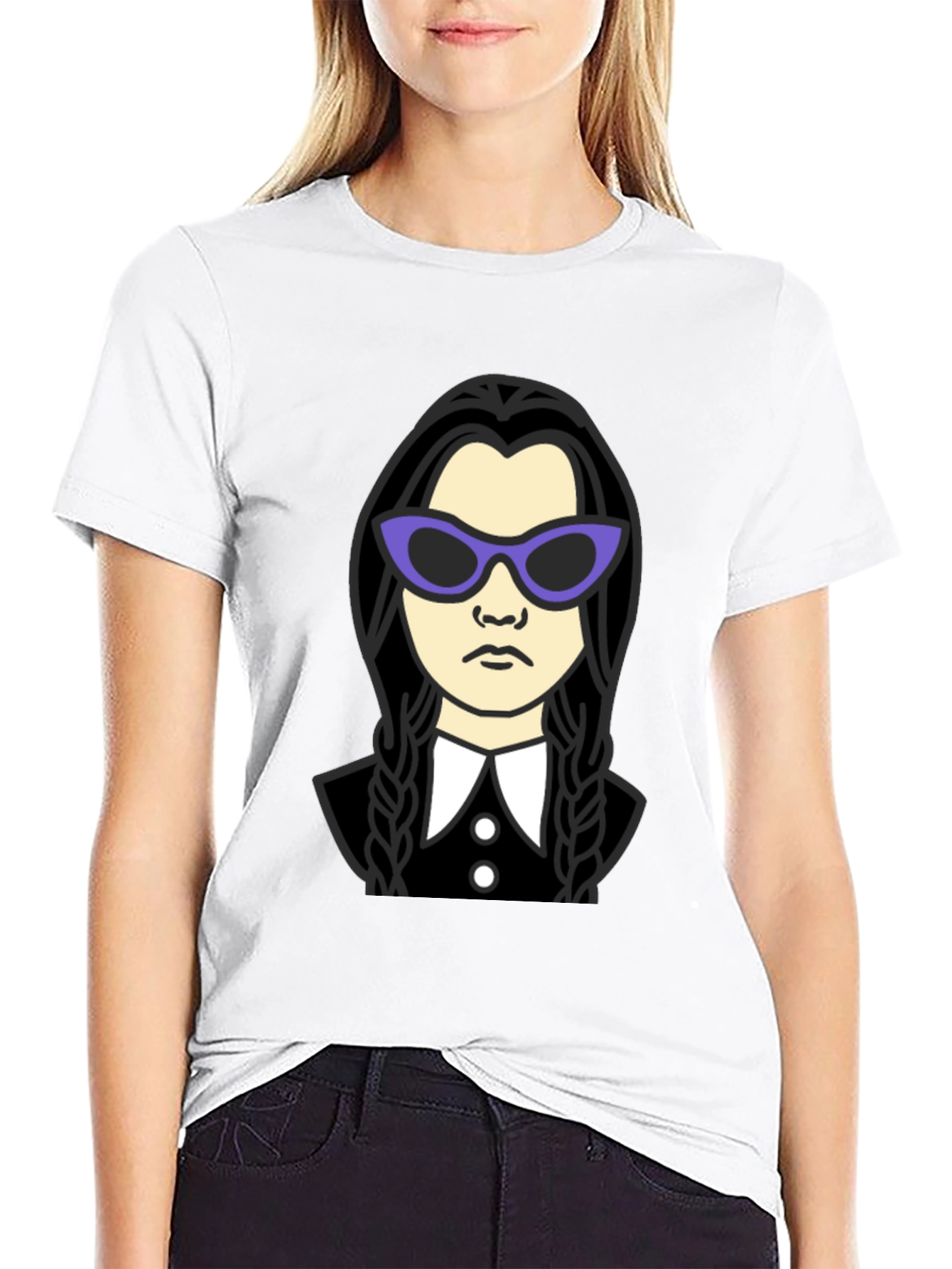 Wednesday Addams Sunglasses Graphic Tee