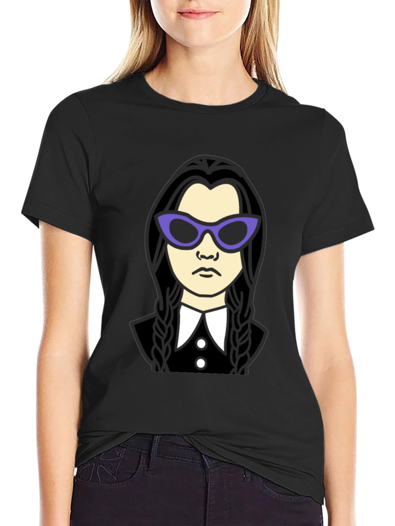 Wednesday Addams Sunglasses Graphic Tee