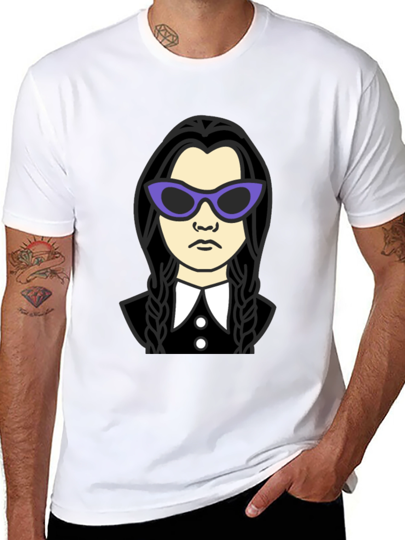 Wednesday Addams Sunglasses Graphic Tee