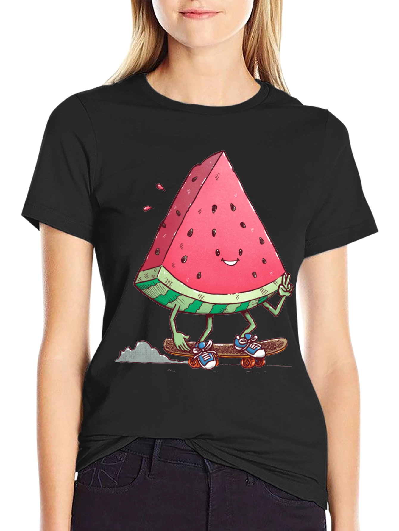 Skating Watermelon Graphic Tee