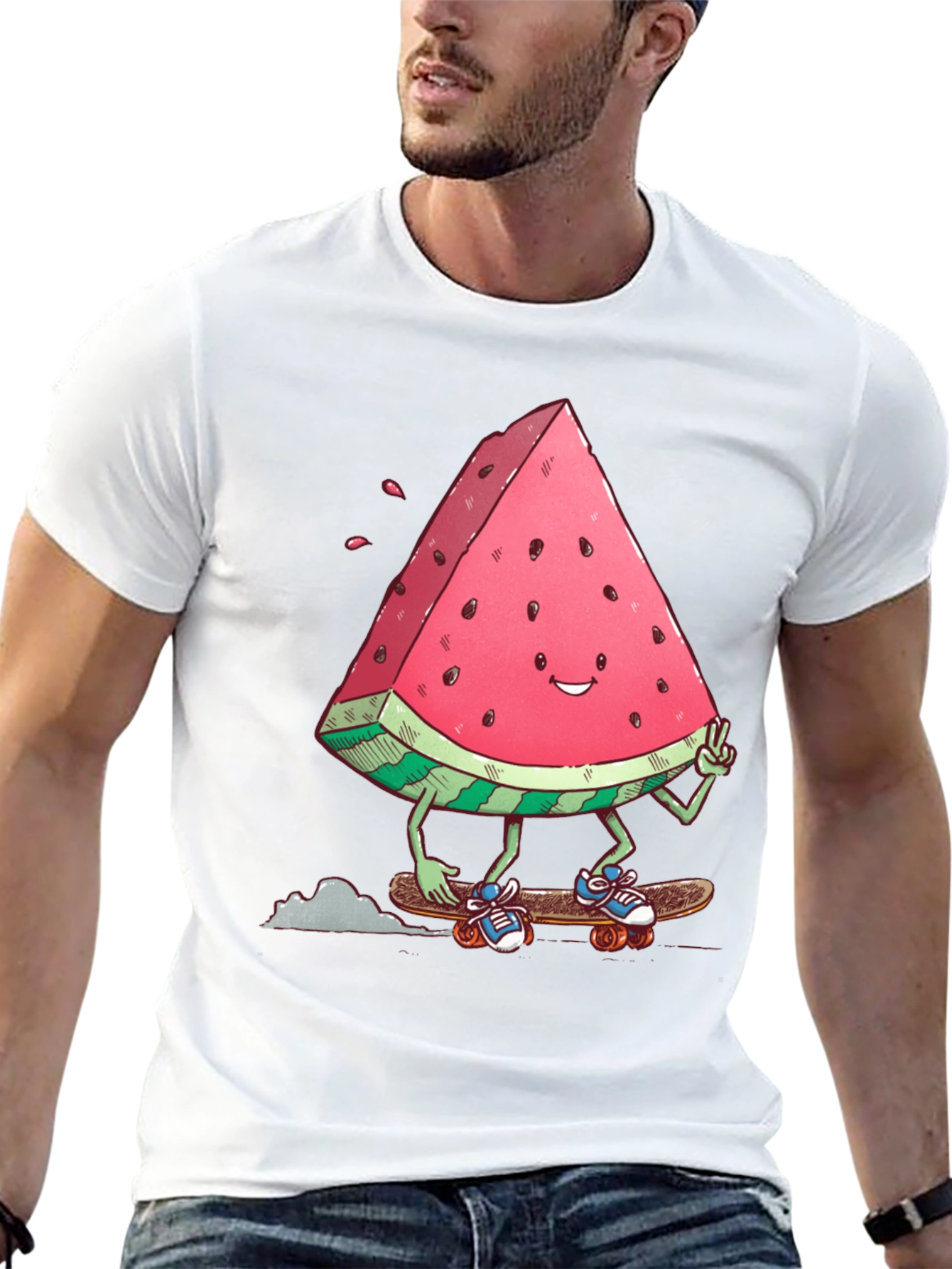 Skating Watermelon Graphic Tee