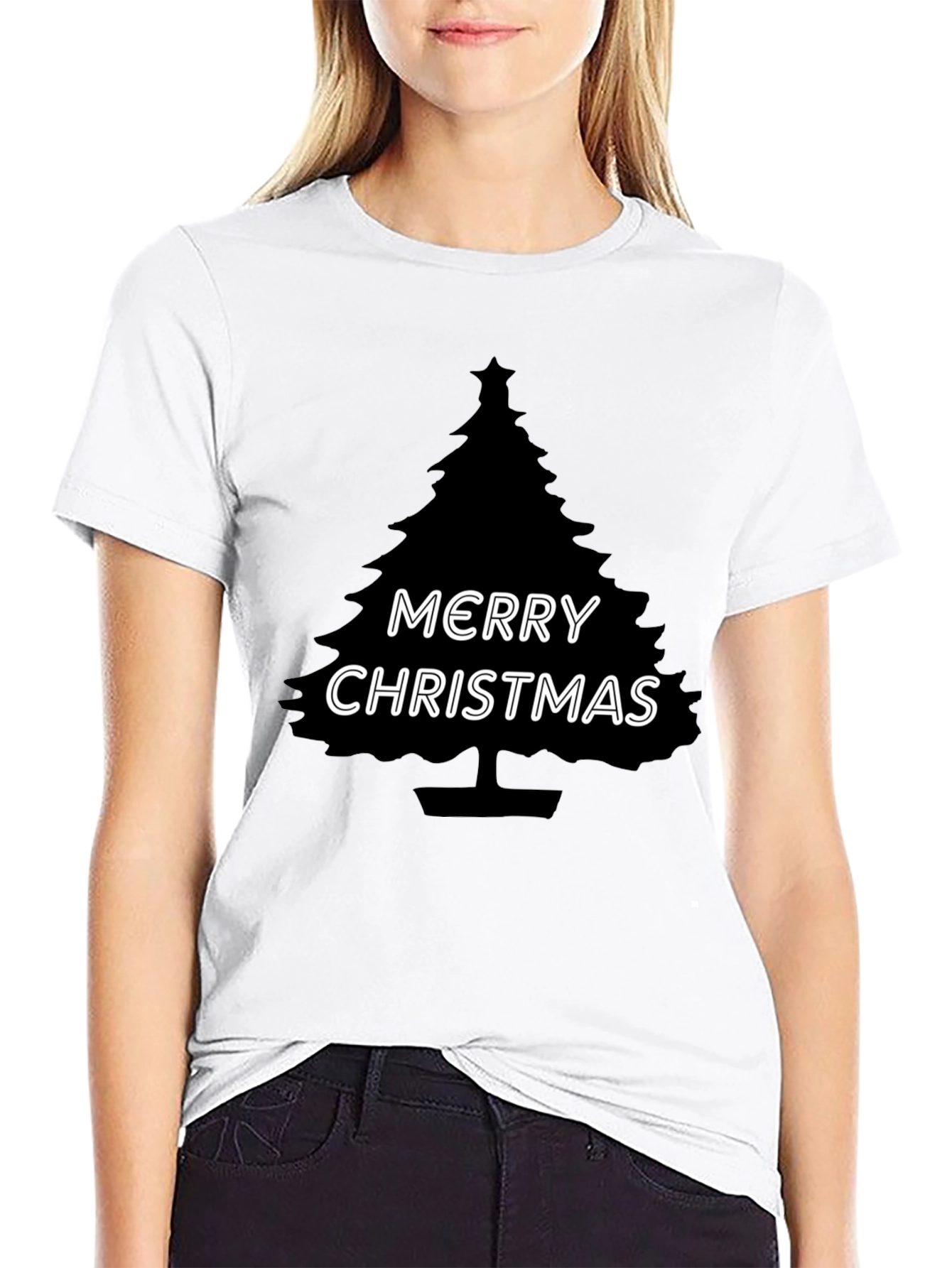 Merry Christmas Tree T-Shirt - Holiday Festive Tee