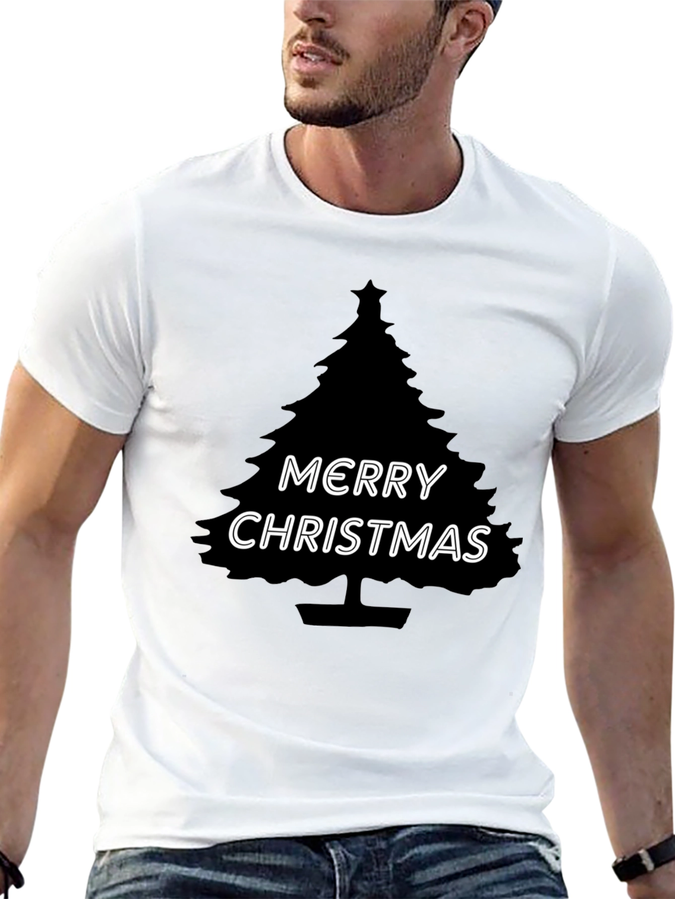 Merry Christmas Tree T-Shirt - Holiday Festive Tee