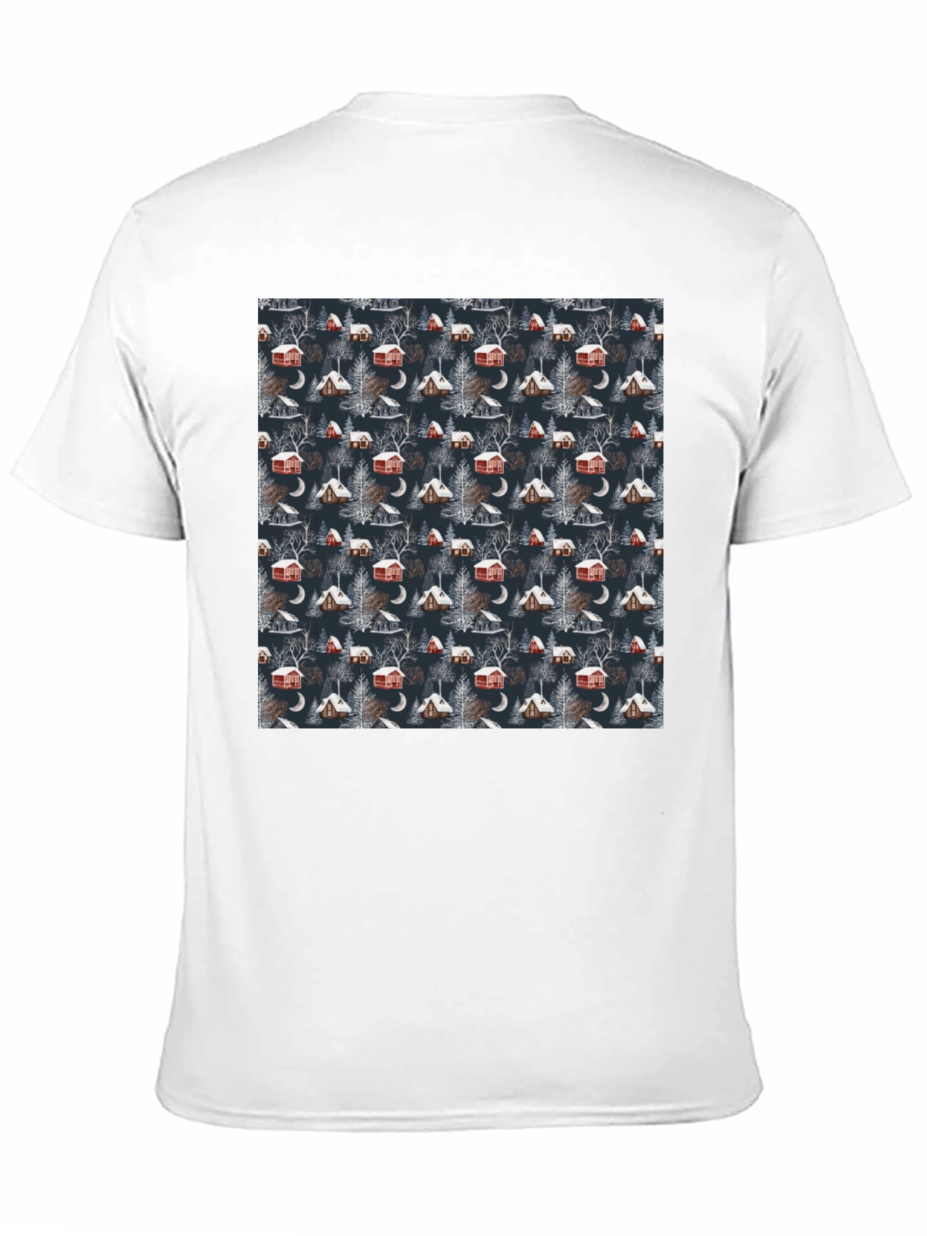 Winter Cabin Pattern T-Shirt - Cozy Style