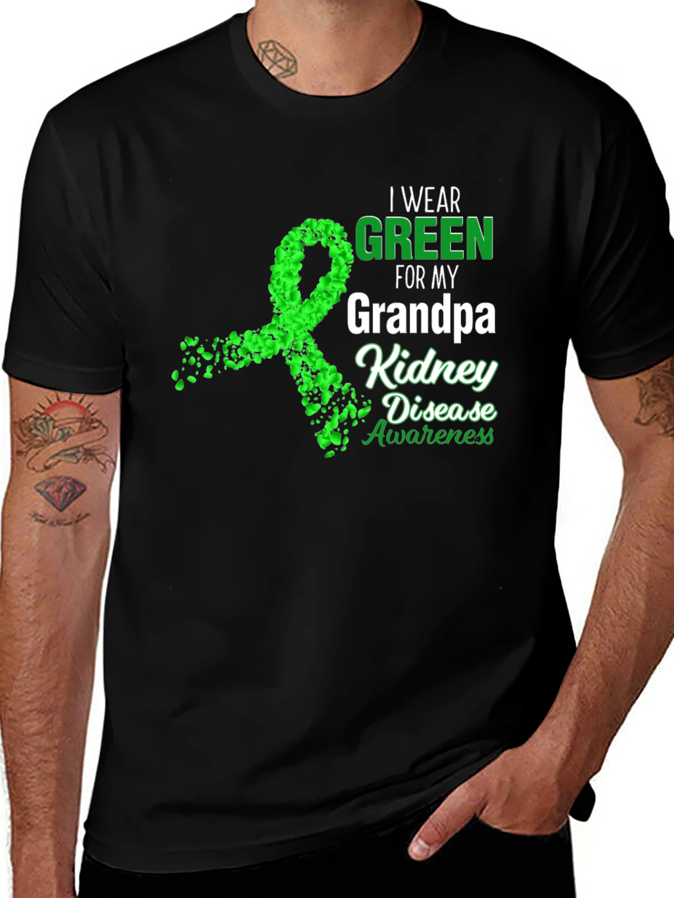 Green Ribbon Kidney Disease Awareness T-Shirt