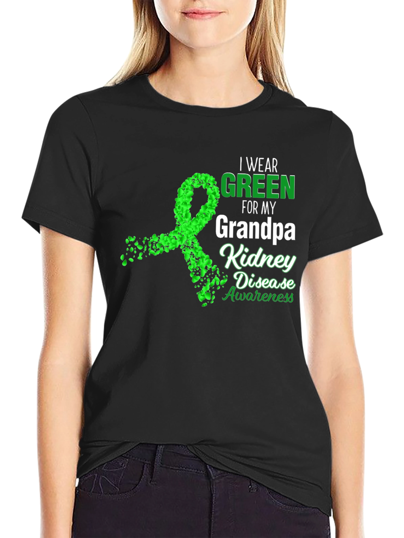 Green Ribbon Kidney Disease Awareness T-Shirt