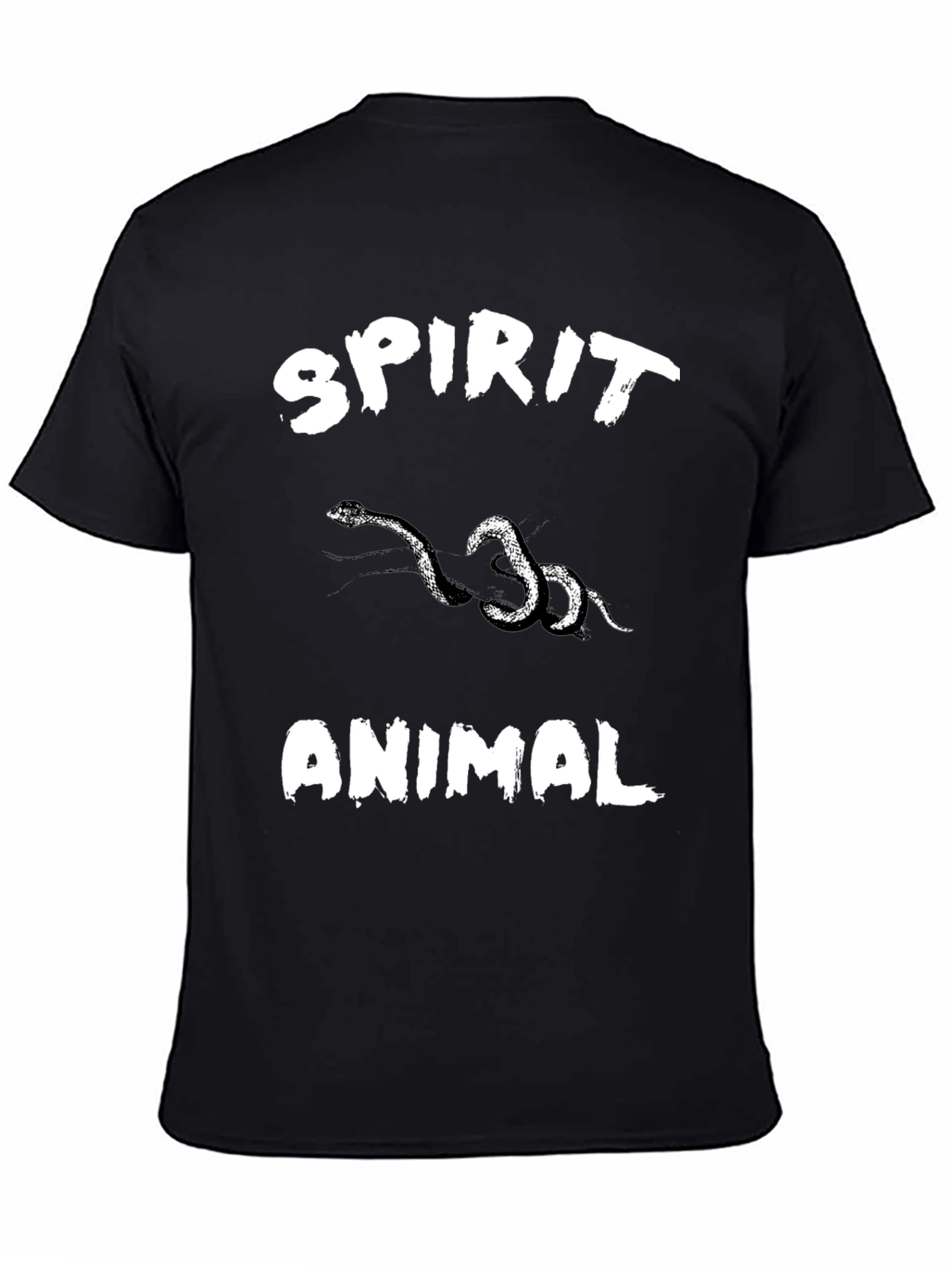 Spirit Animal Snake Graphic Black T-Shirt