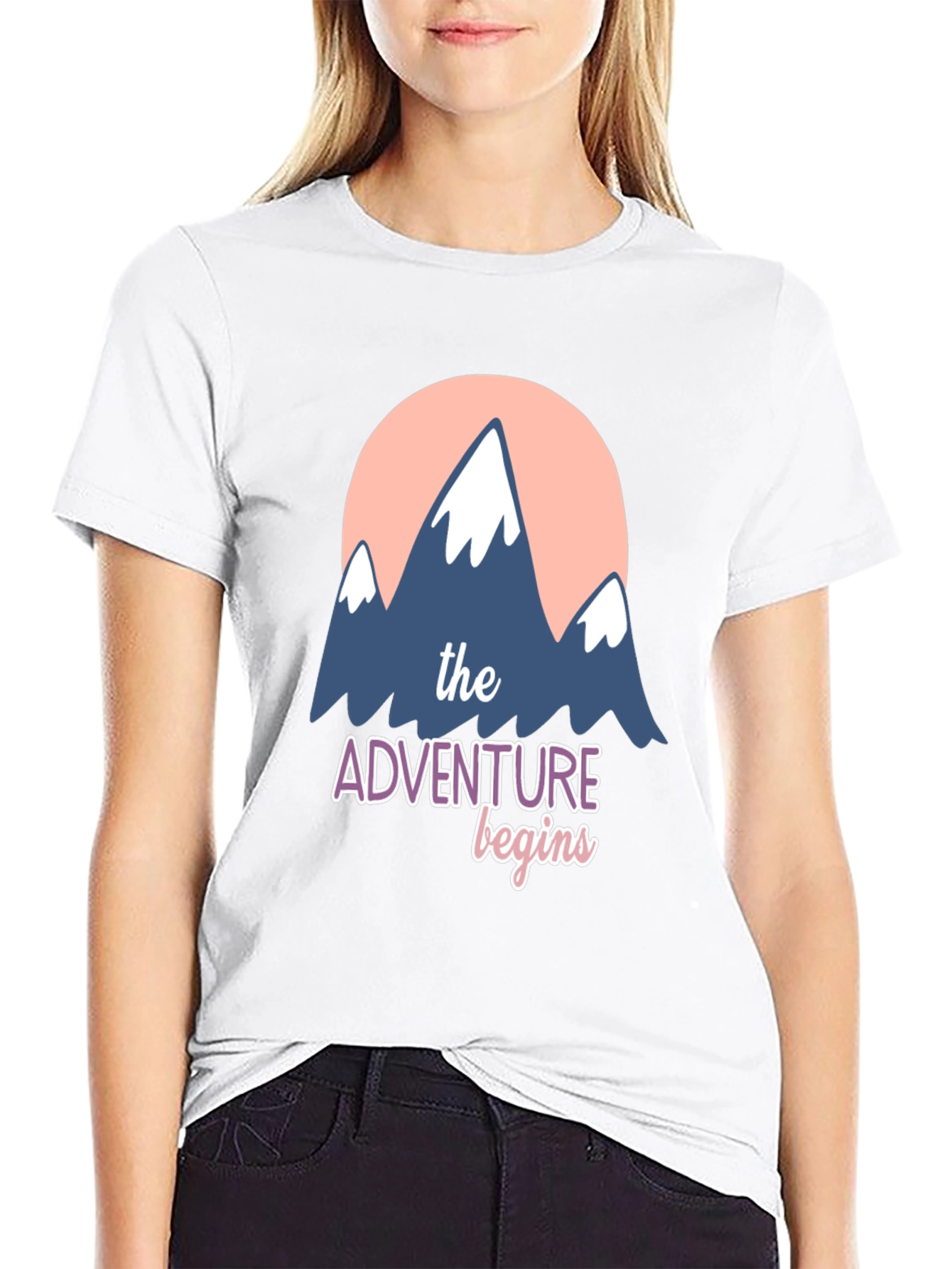 Adventure Begins Graphic T-Shirt - Black