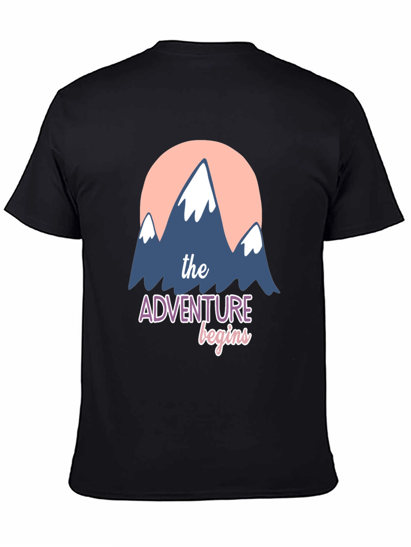 Adventure Begins Graphic T-Shirt - Black