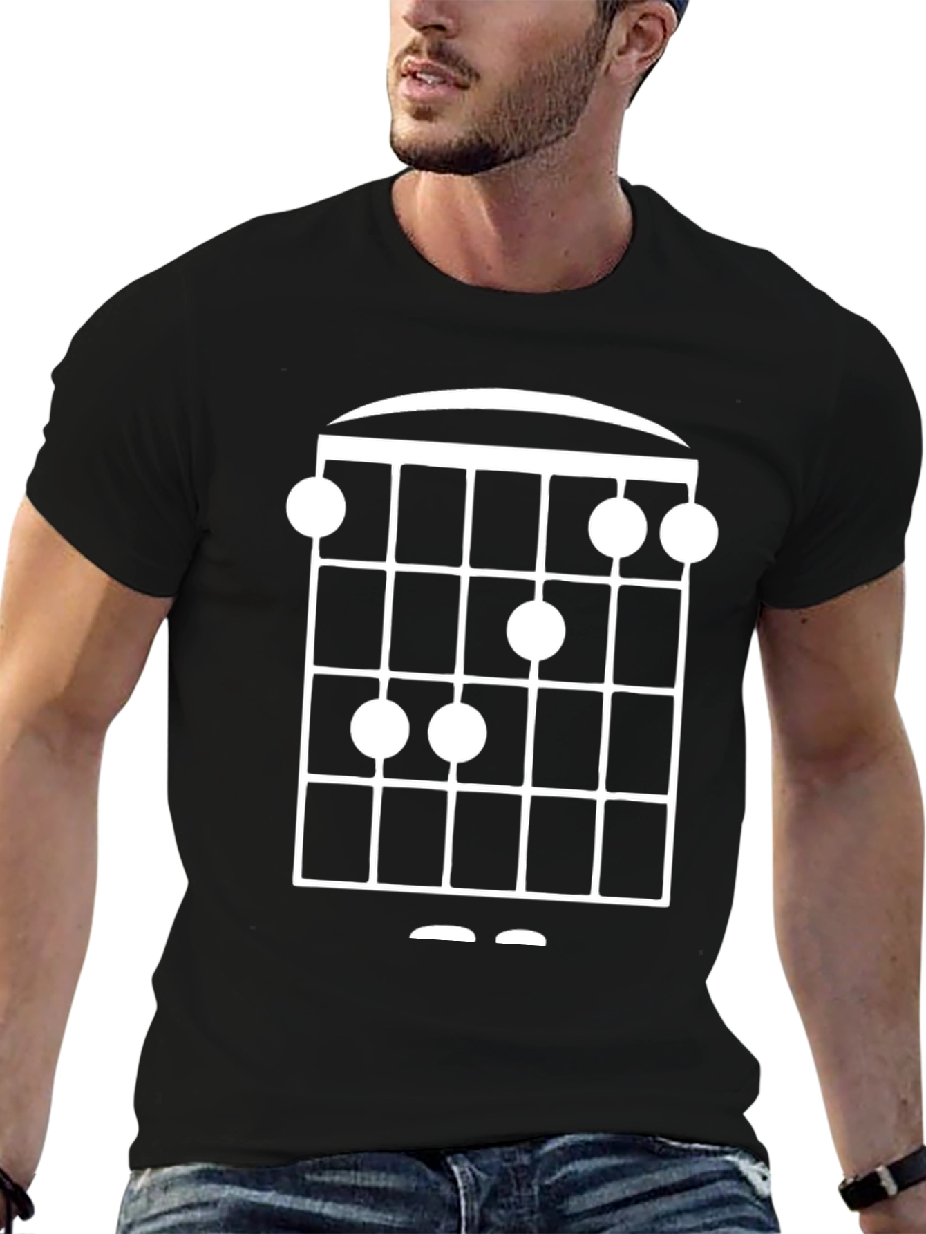 Guitar Chord Chart Black T-Shirt