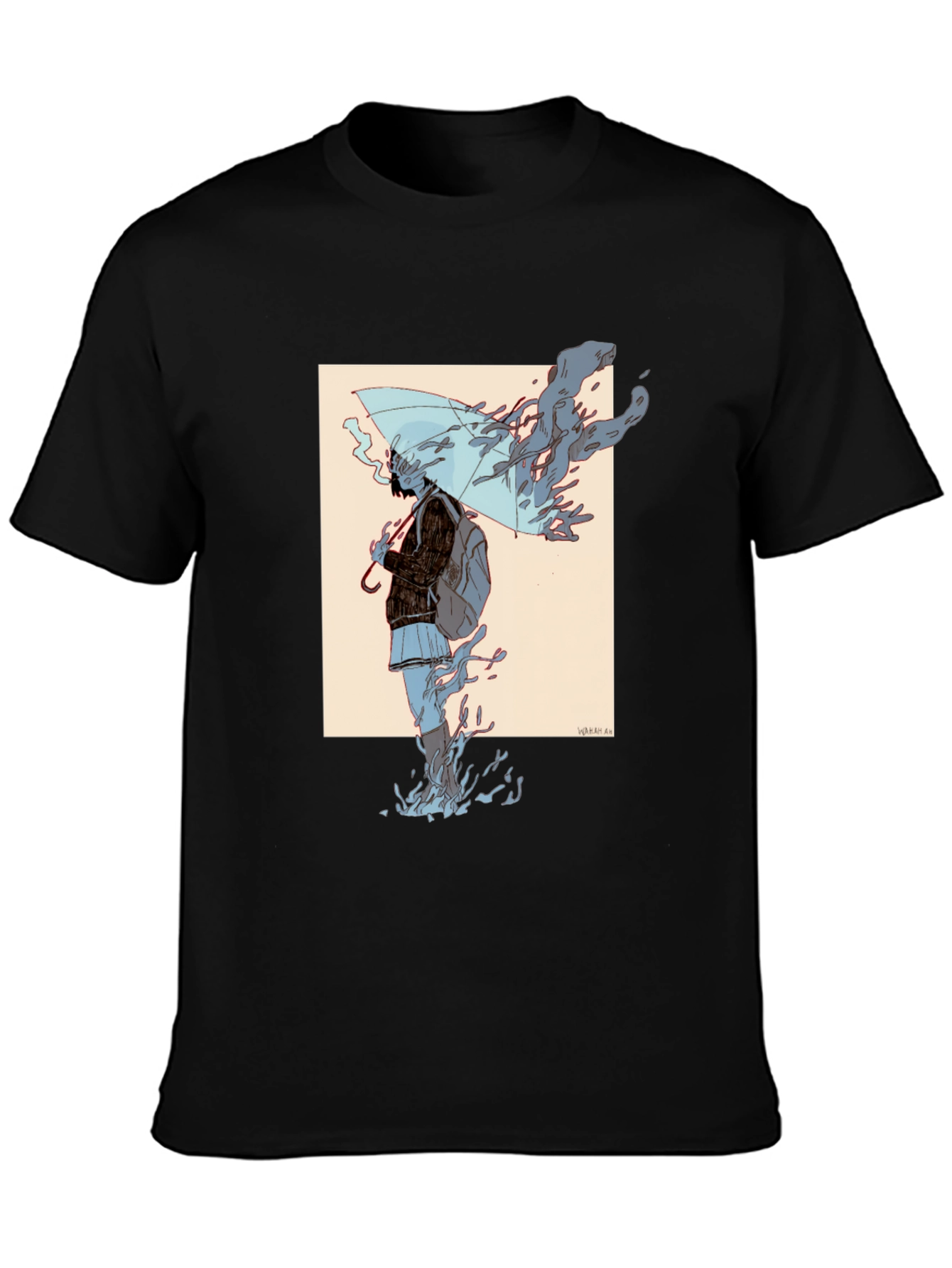 Graphic Print Black T-Shirt