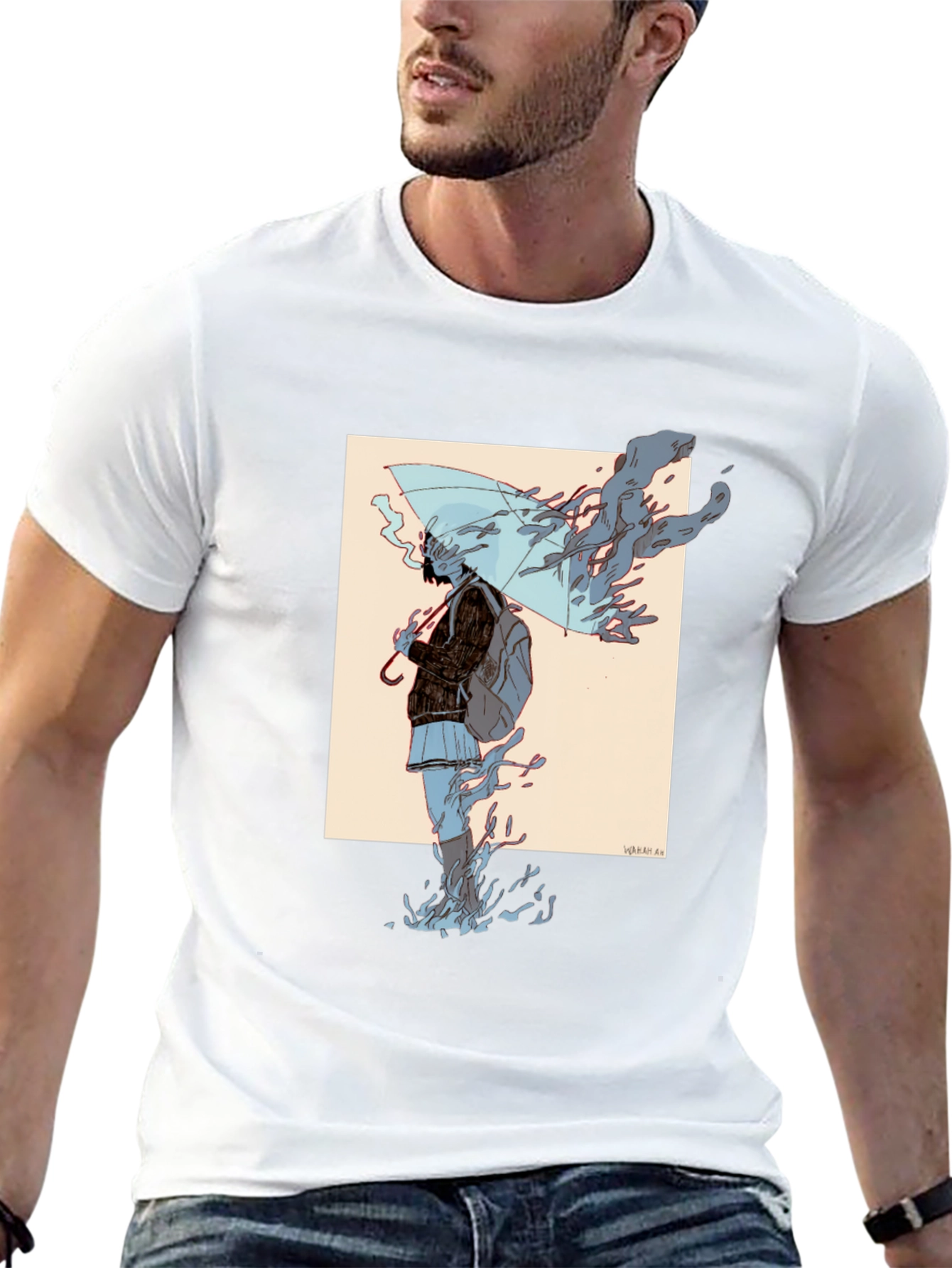 Graphic Print Black T-Shirt