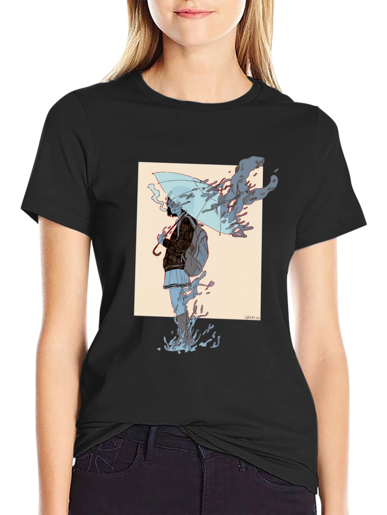Graphic Print Black T-Shirt