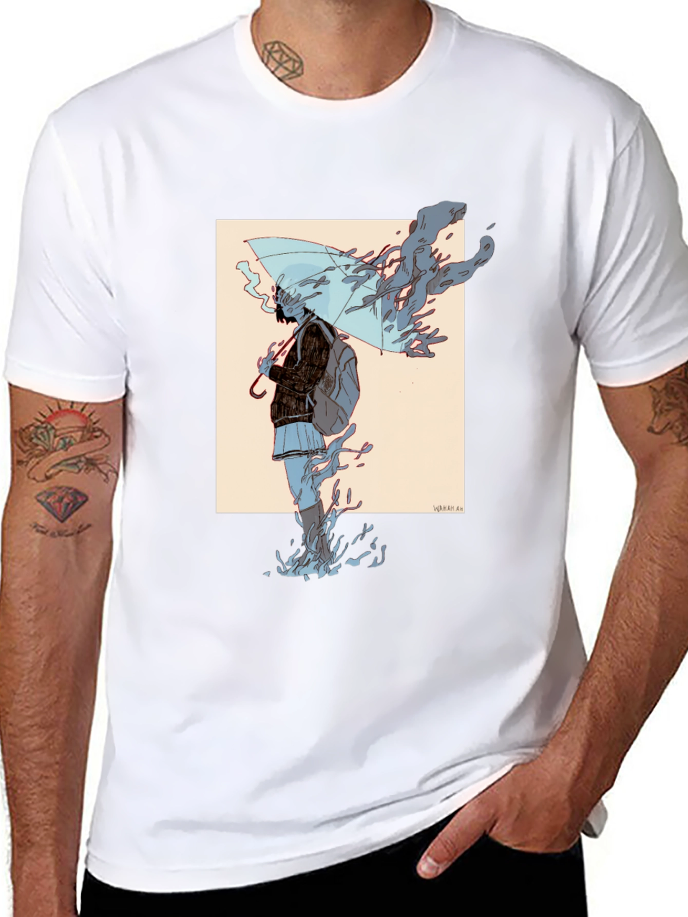 Graphic Print Black T-Shirt