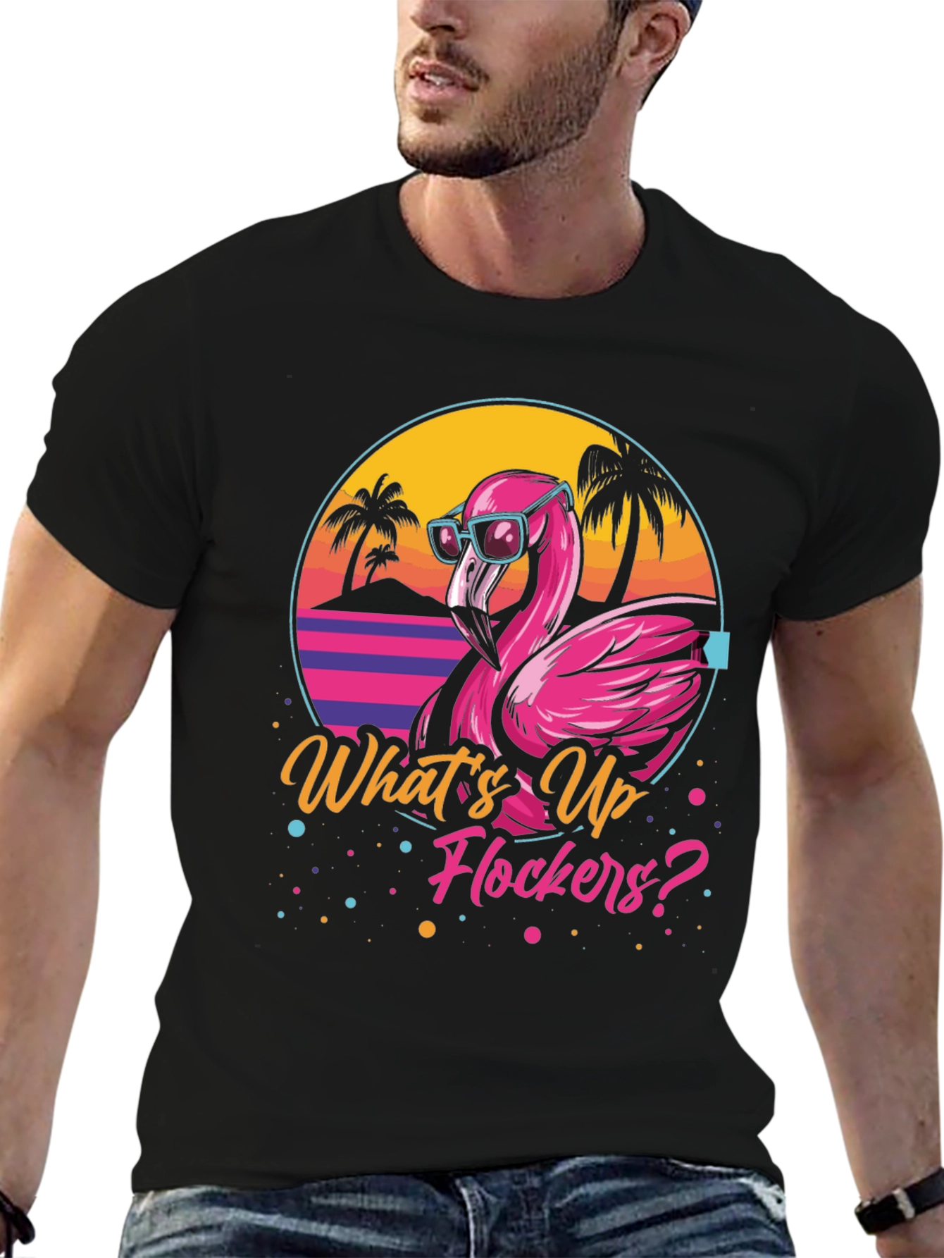 Whats Up Flockers? Flamingo Graphic Tee