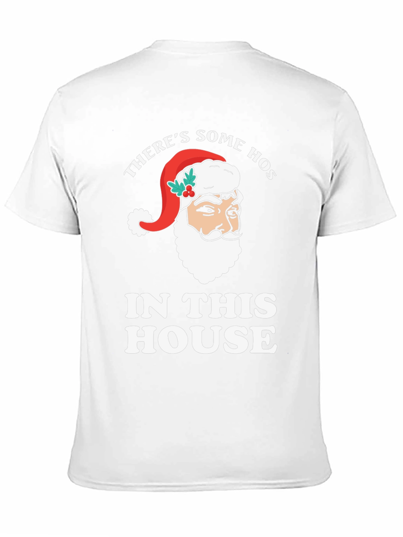 Theres Some Hos Santa Black T-Shirt