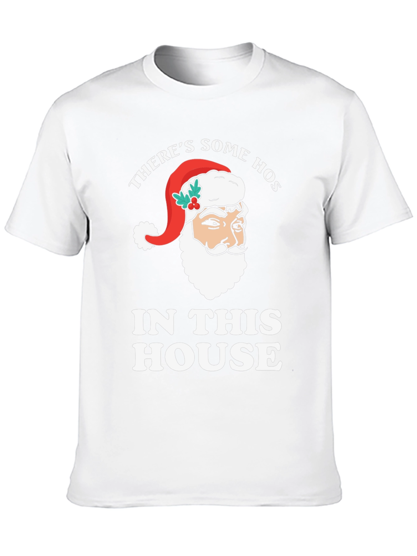 Theres Some Hos Santa Black T-Shirt